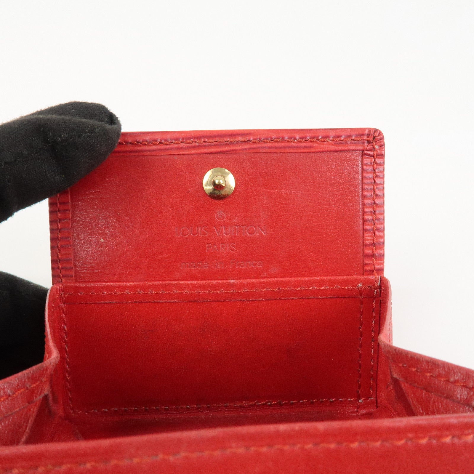 Louis Vuitton Epi Leather Porte Monnaie Boite Castilian Red M63697