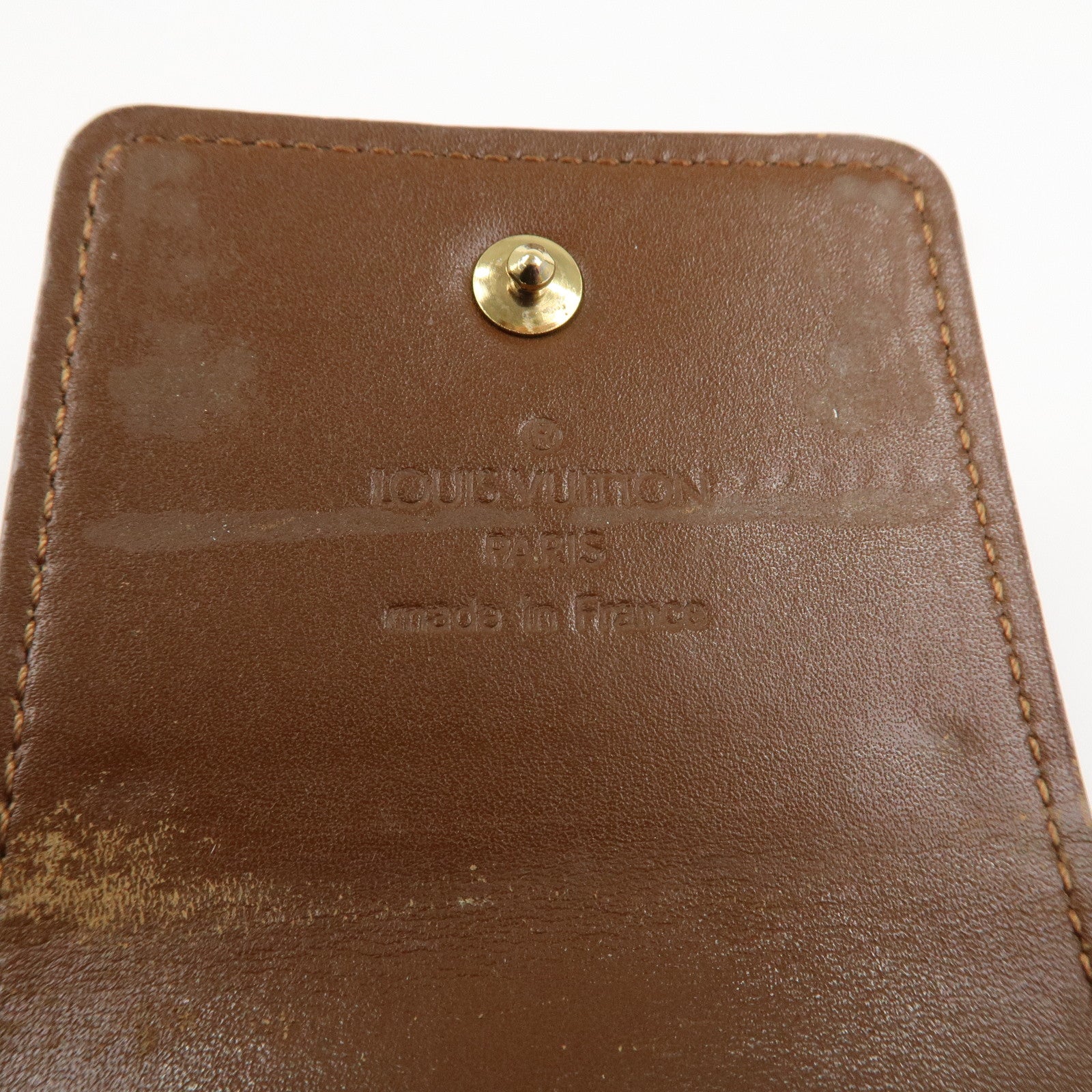 Louis Vuitton Monogram Vernis Leather Cigarette Case Bronze M91156