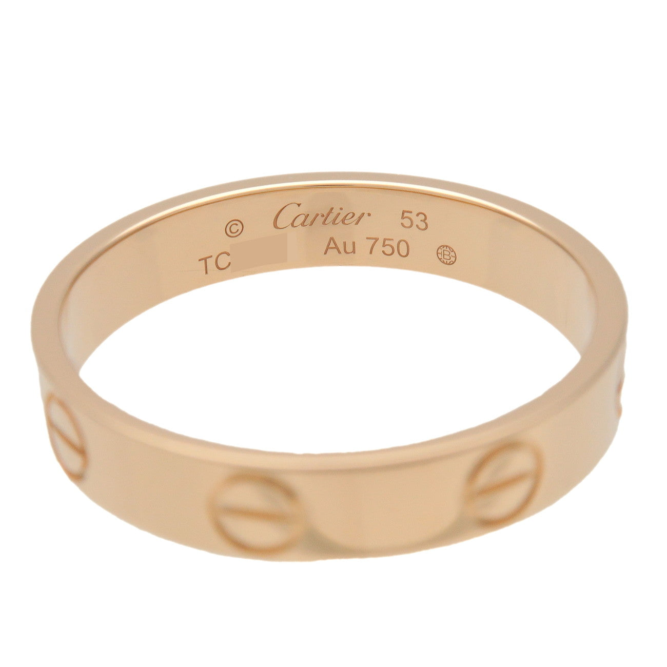 Cartier Mini Love Ring K18 750YG Yellow Gold #53 US6.5 EU53 HK14