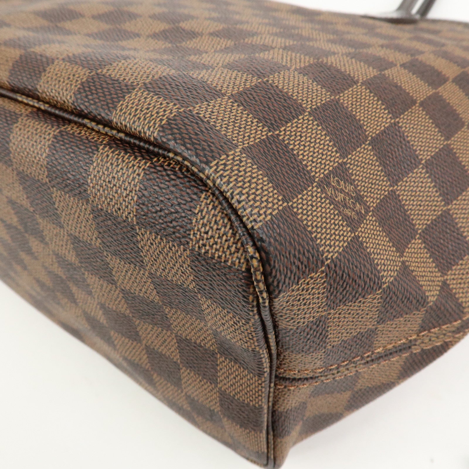 Louis Vuitton Damier Ebene Neverfull MM Tote Bag Cerise N41358