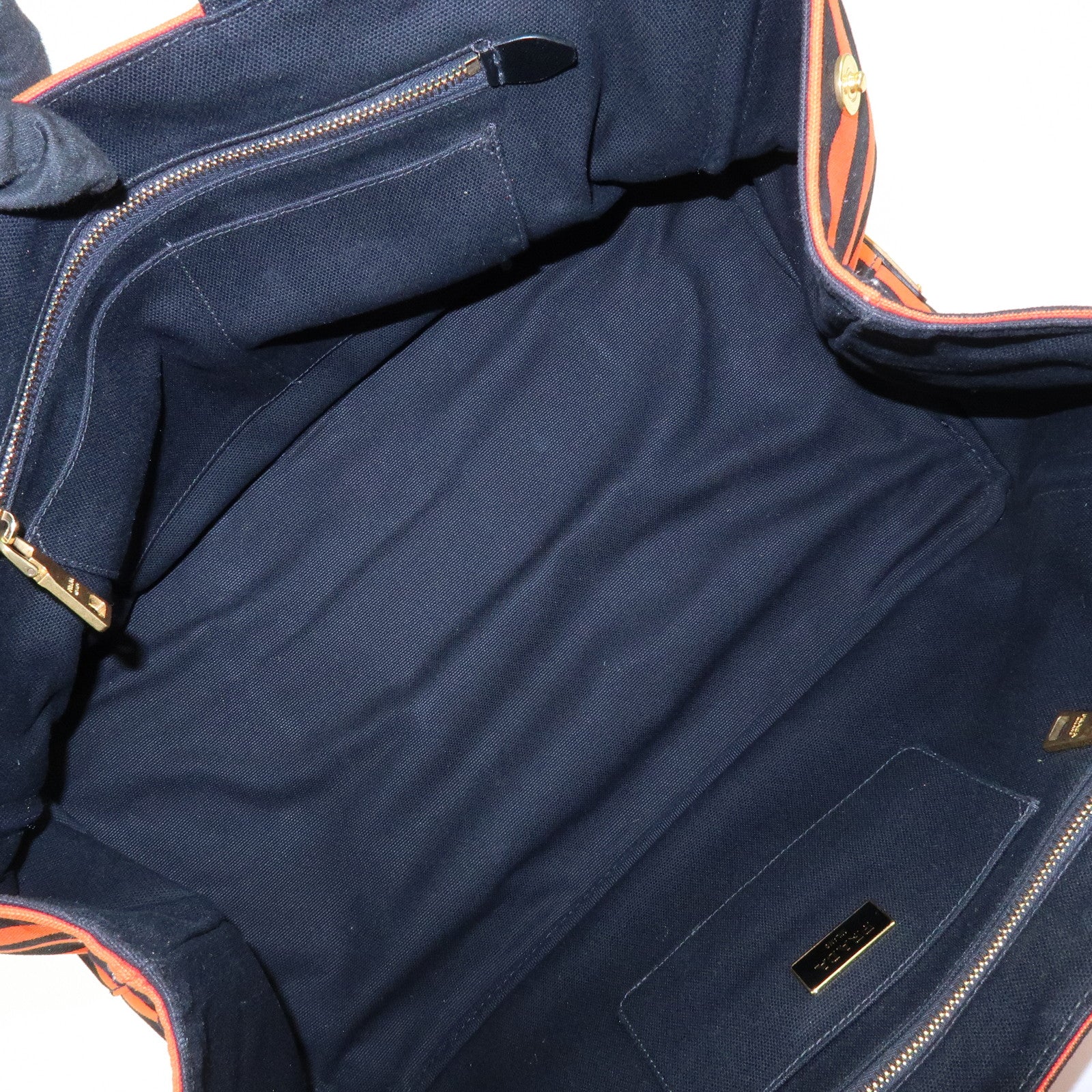 PRADA Triangle Logo Canapa Large Canvas Tote Bag Orange B1872B