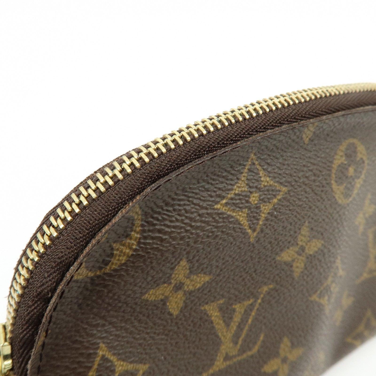 Louis Vuitton Monogram Pochette Cosmetic PM Pouch Brown M47515