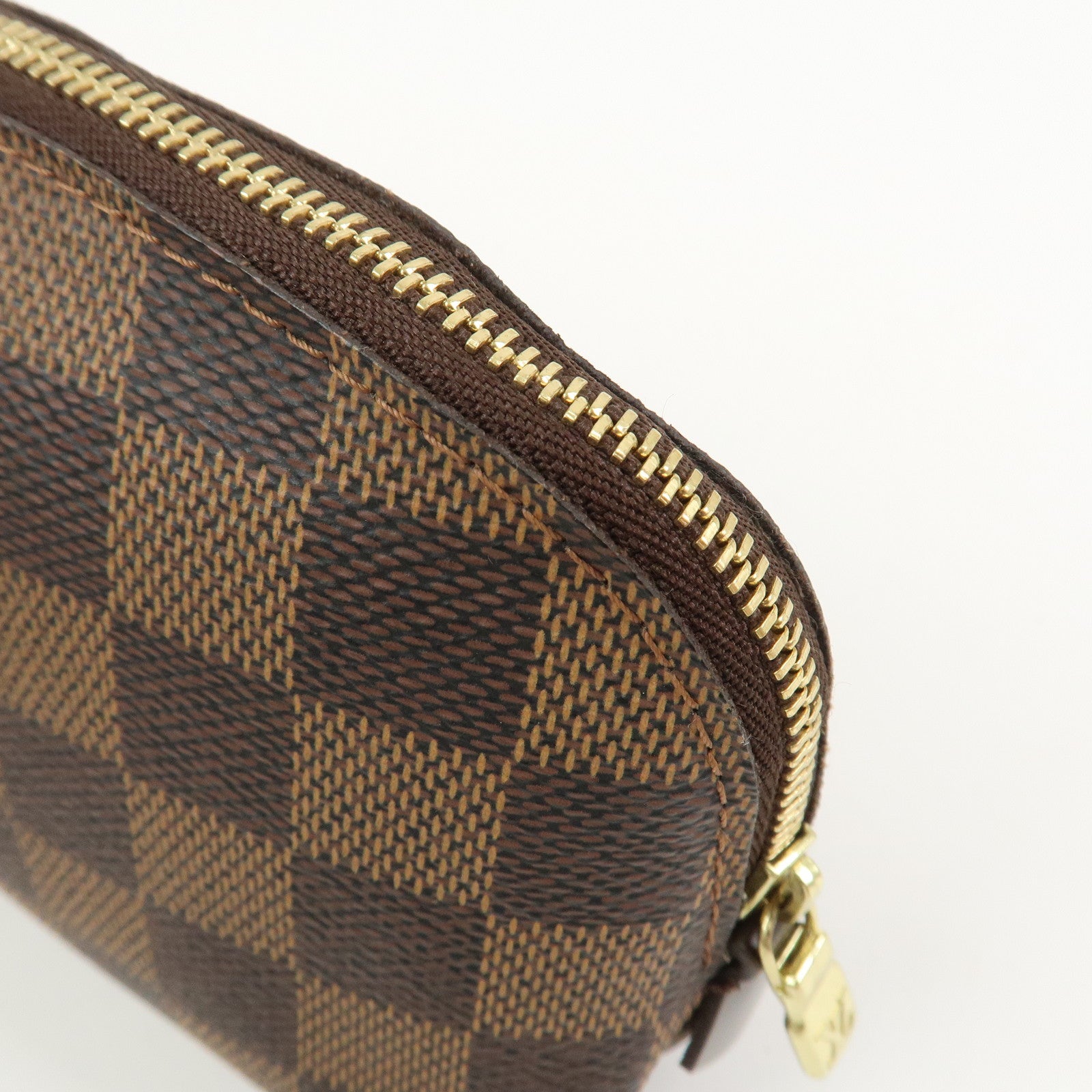 Louis Vuitton Damier Pochette Cosmetic PM Pouch Brown N47516