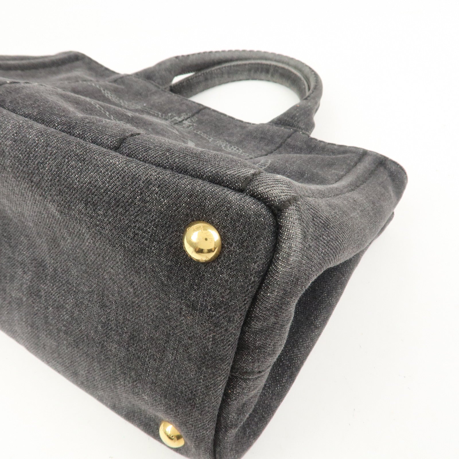 PRADA Logo Canapa Mini Canvas 2Way Bag Hand Bag 1BG439