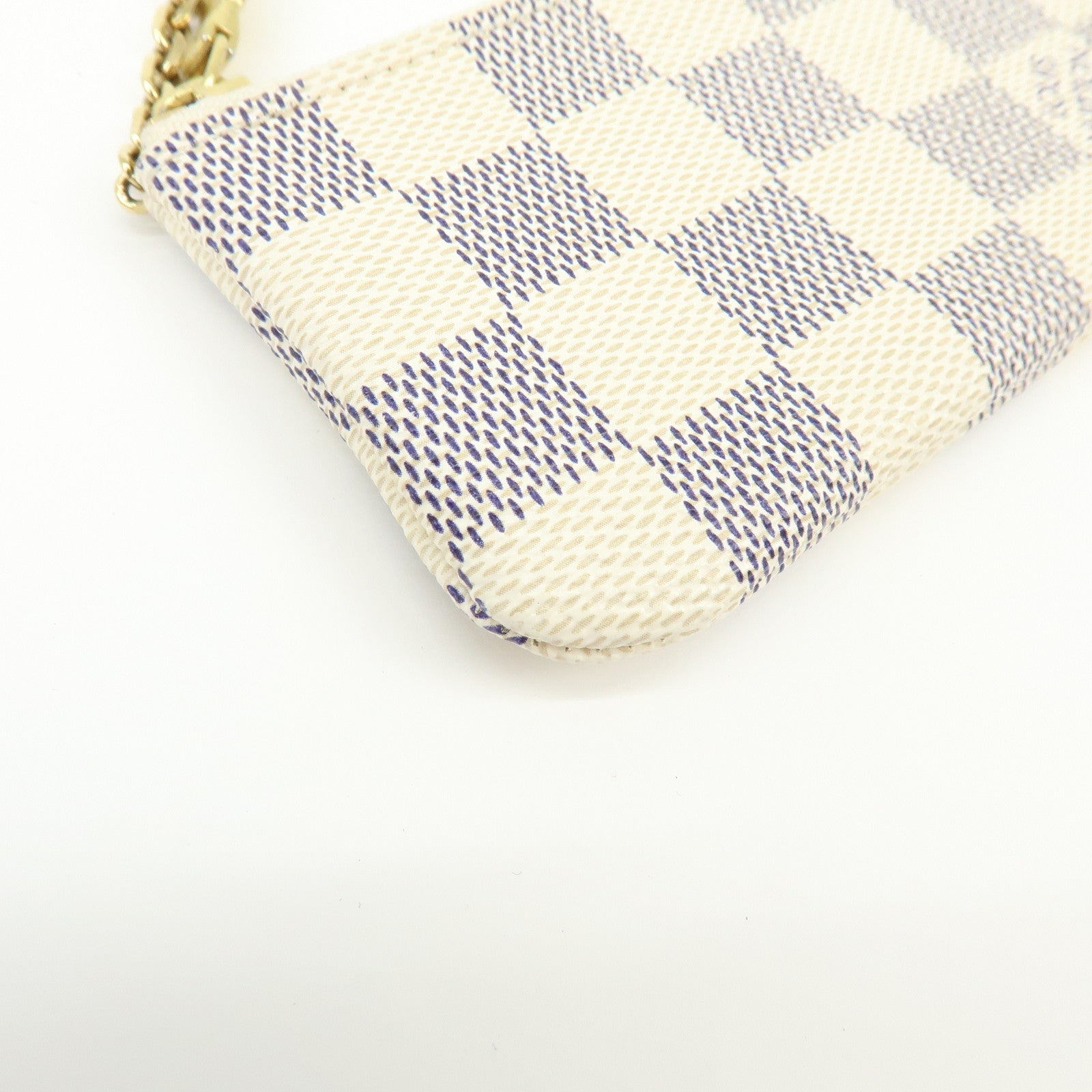 Louis Vuitton Damier Azur Pochette Cles Coin Case Key Case N62659