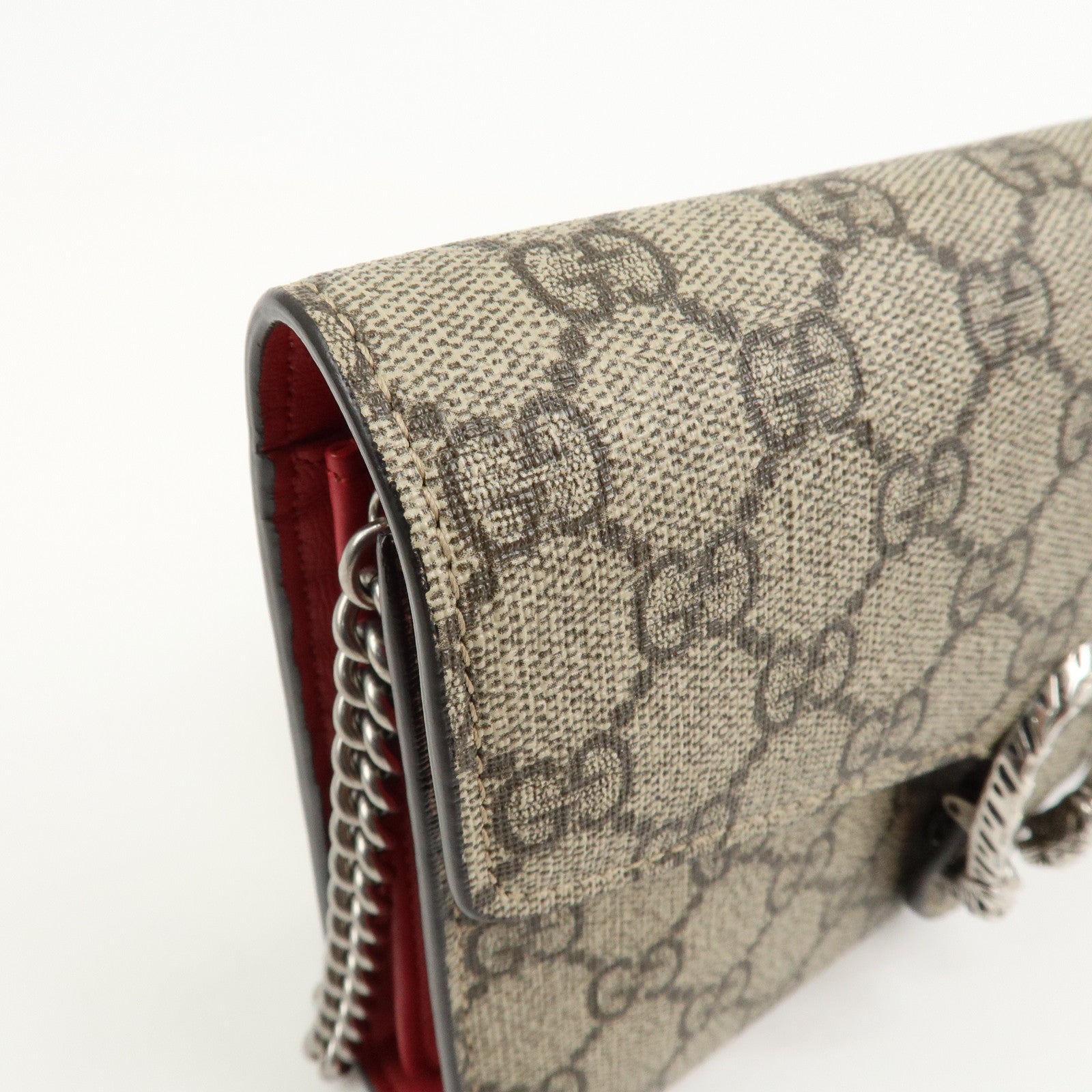 GUCCI Dionysus GG Supreme Chain Shoulder Bag Beige 401231