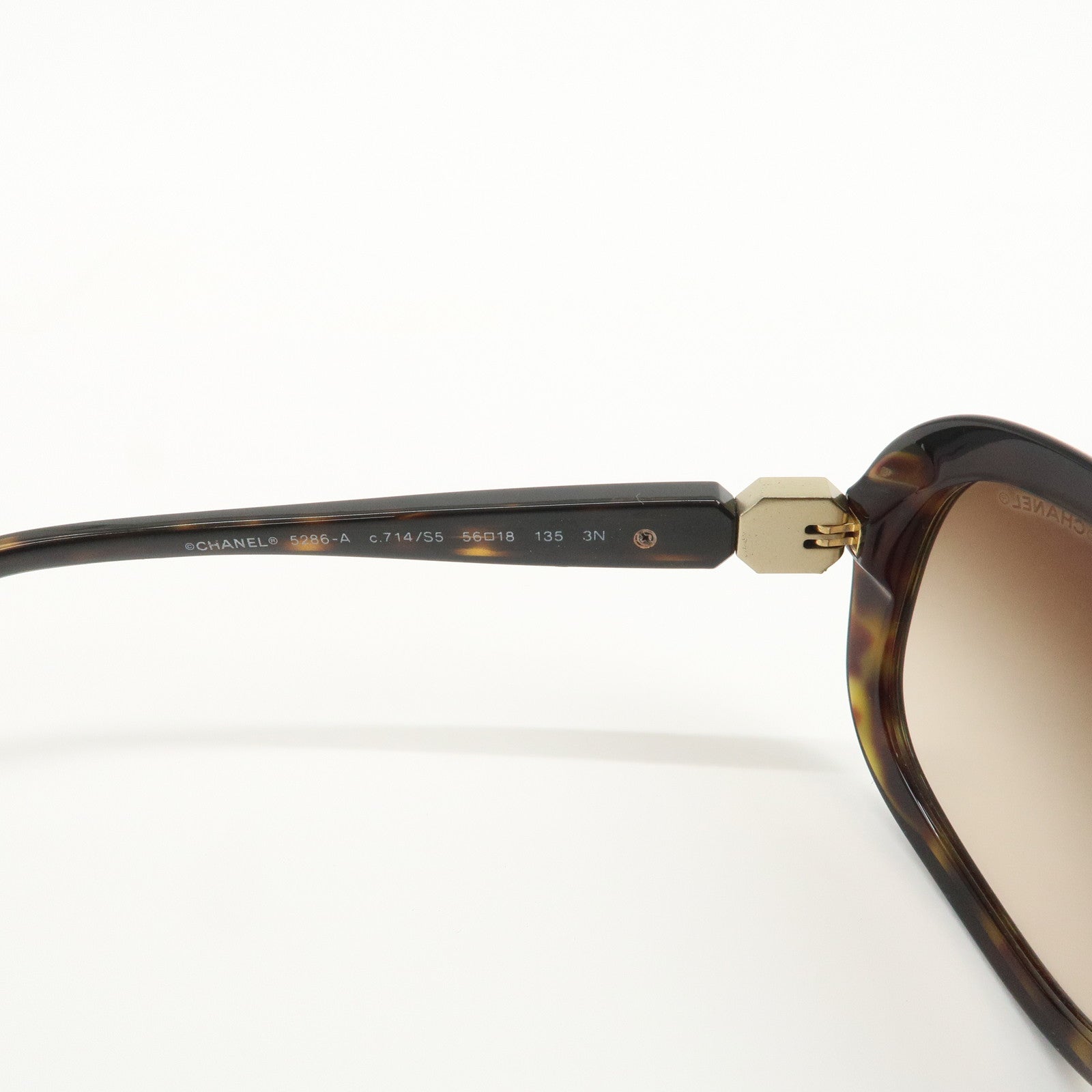 CHANEL Plastic Sunglasses Brown 5286-A c.714/S5 56□18 135 3N
