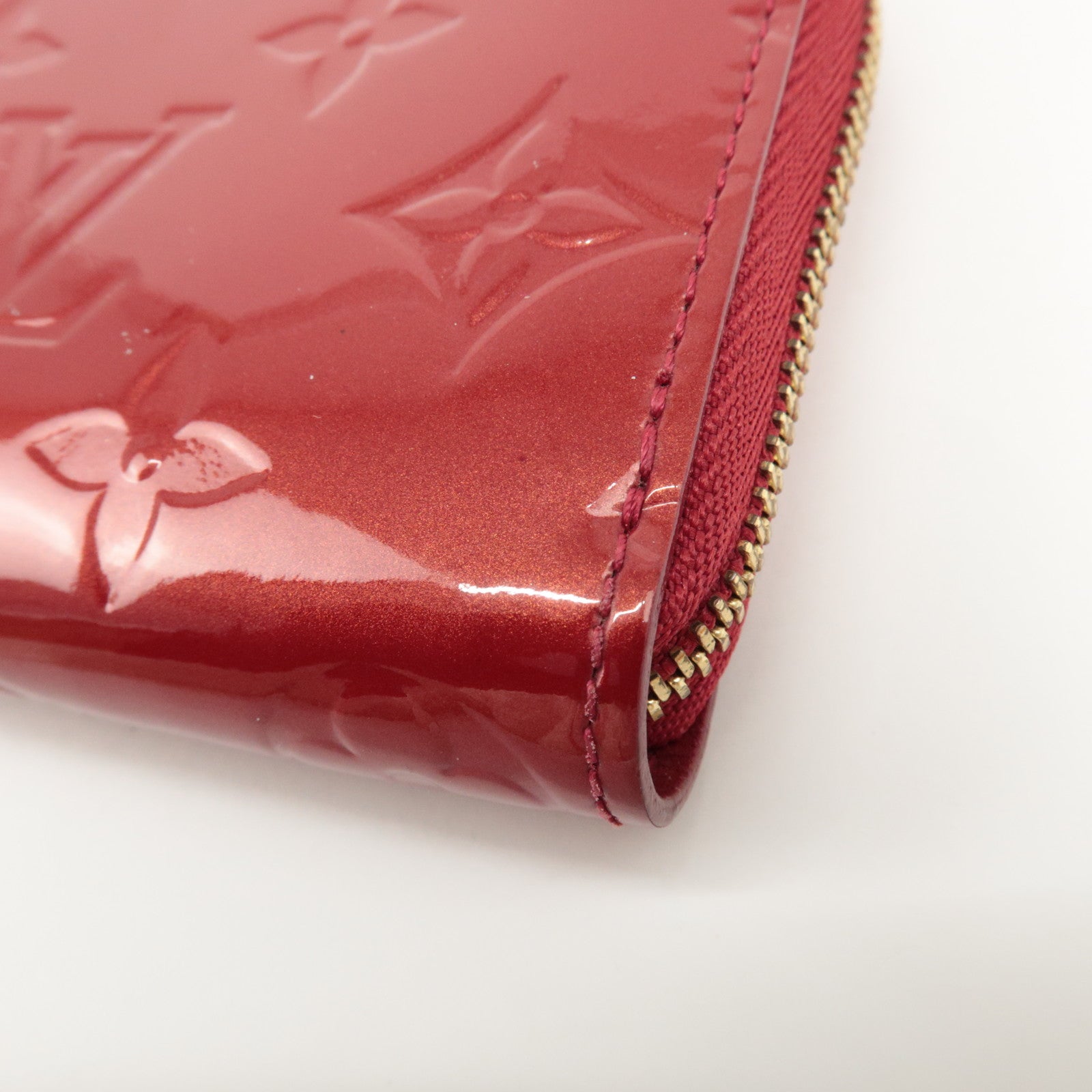 Louis Vuitton Monogram Vernis Zippy Coin Purse Pomme d'Amour M93608 Used