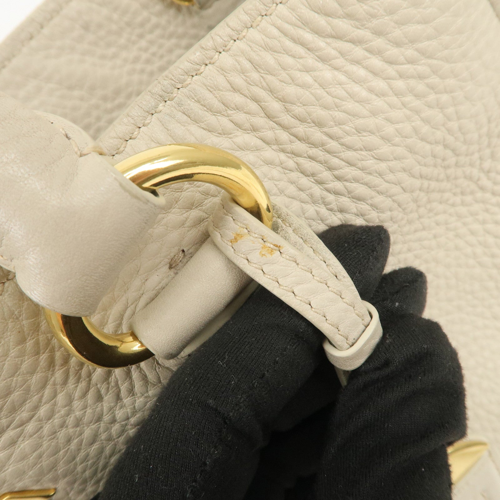 PRADA Logo 2Way Bag Hand Bag Shoulder Bag Ivory