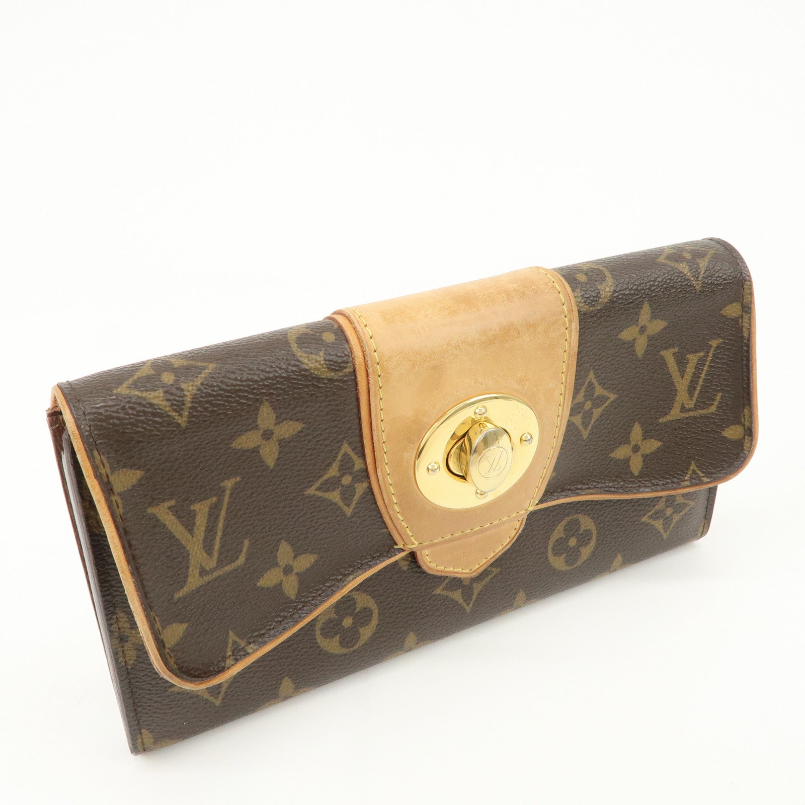 Louis Vuitton Monogran Portefeuille Boetie Long Wallet Brown M63220