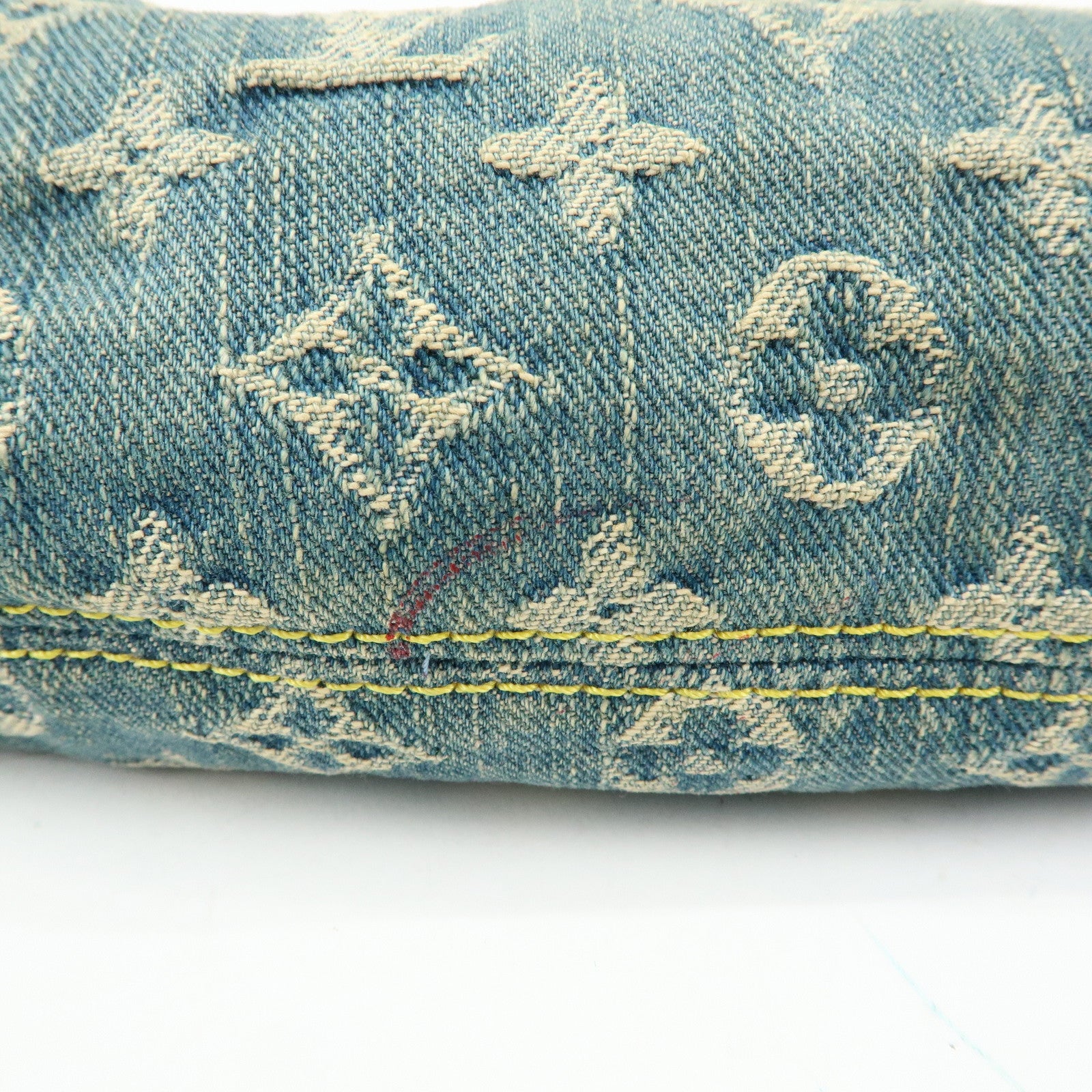 Louis Vuitton Monogram Denim Mini Pleaty Shoulder Bag Blue M95050