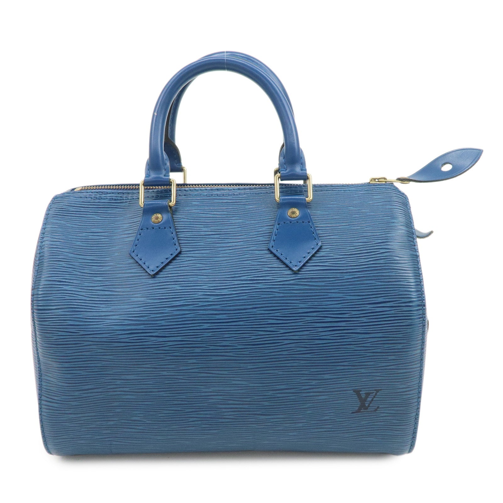 Louis Vuitton Epi Speedy 25 Hand Bag Boston Bag Toledo Blue M43015