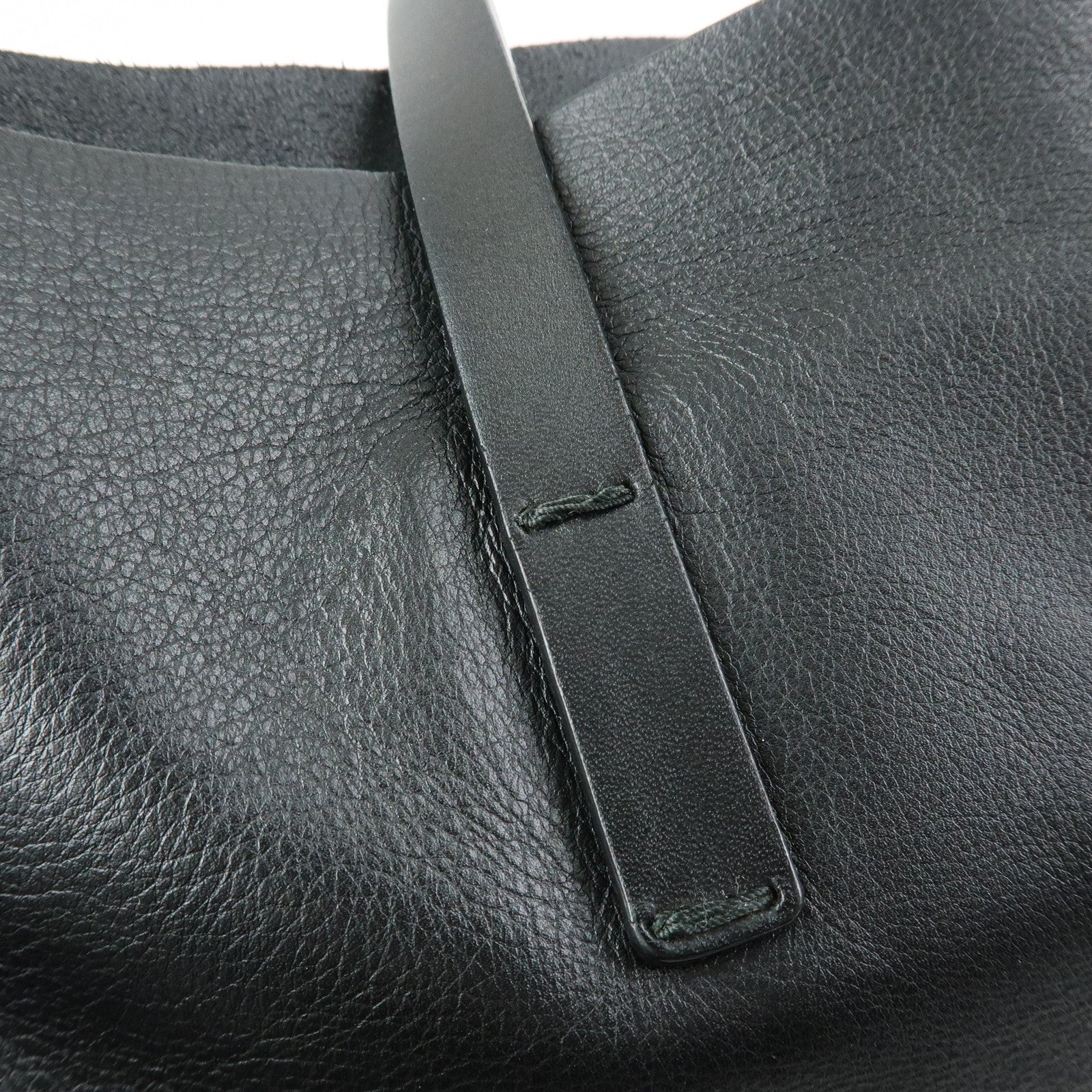 GUCCI Horsebit Leather Tassel Tote Bag Shoulder Bag Black 297006