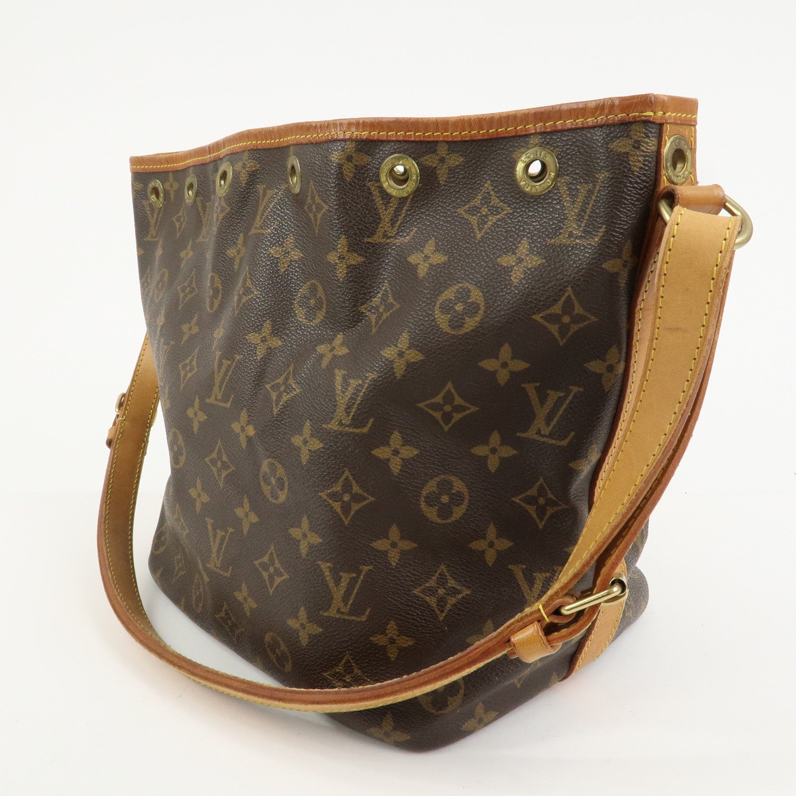 Louis Vuitton Monogram Canvas Petit Noe Shoulder Bag Brown M42226