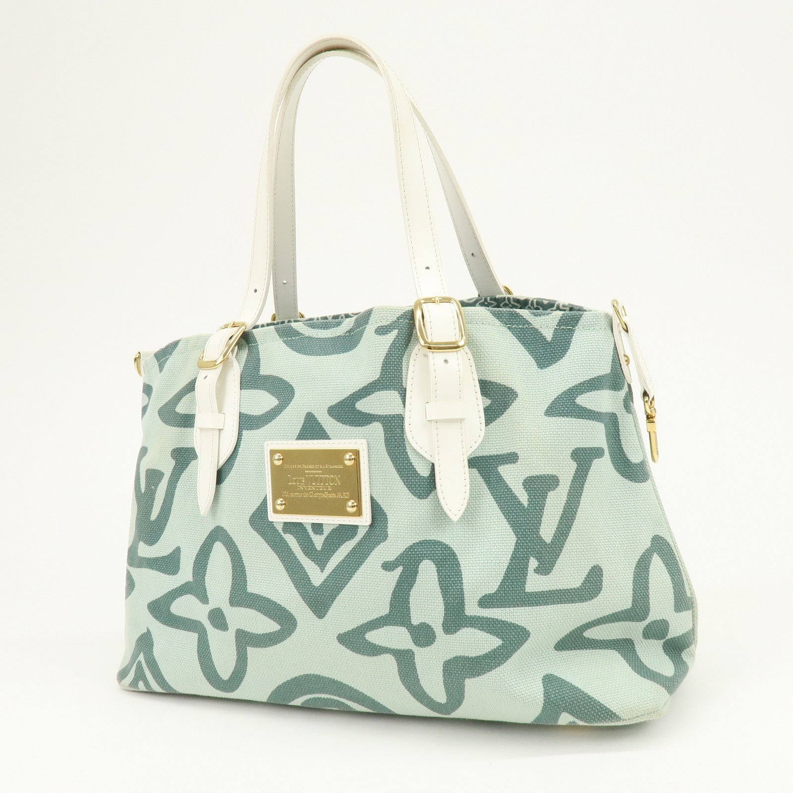 Louis Vuitton Cruise Line Tahitienne PM Canvas Tote Bag Mint M95678