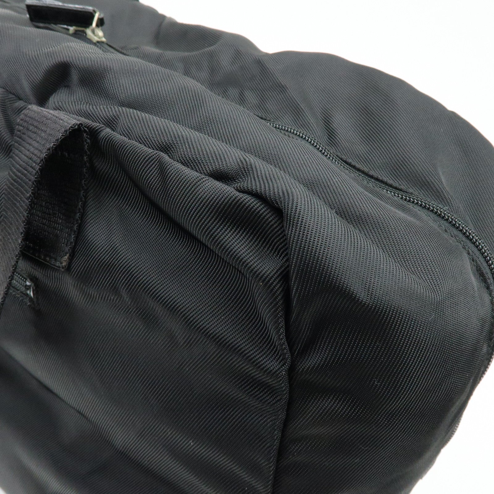 GUCCI Nylon Leather Boston Bag Shoulder Bag Black 012・0389・002058