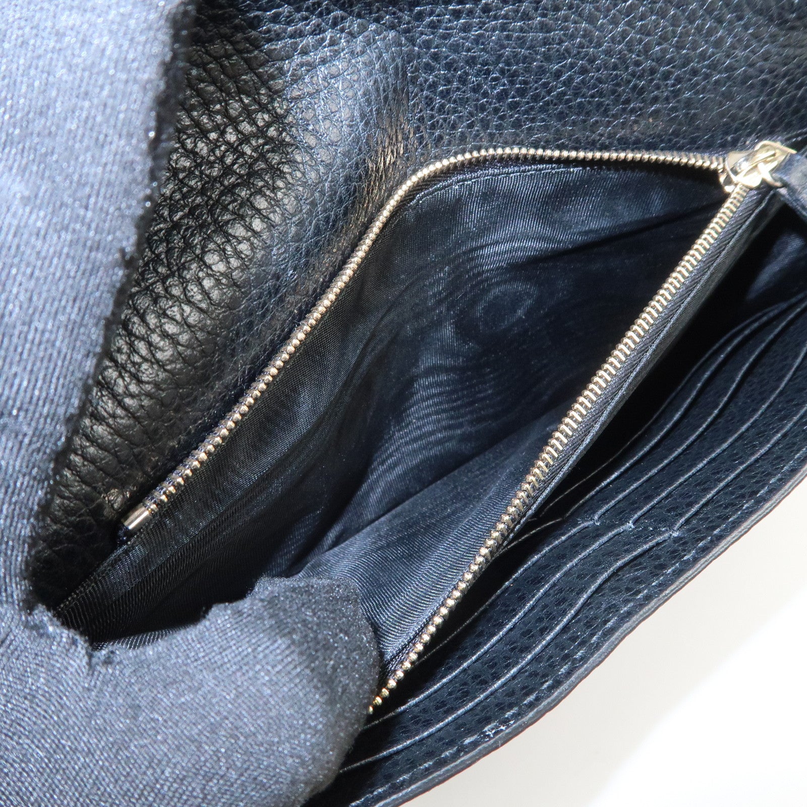 GUCCI Interlocking G Calf Leather Chain Wallet Shoulder Bag 466506