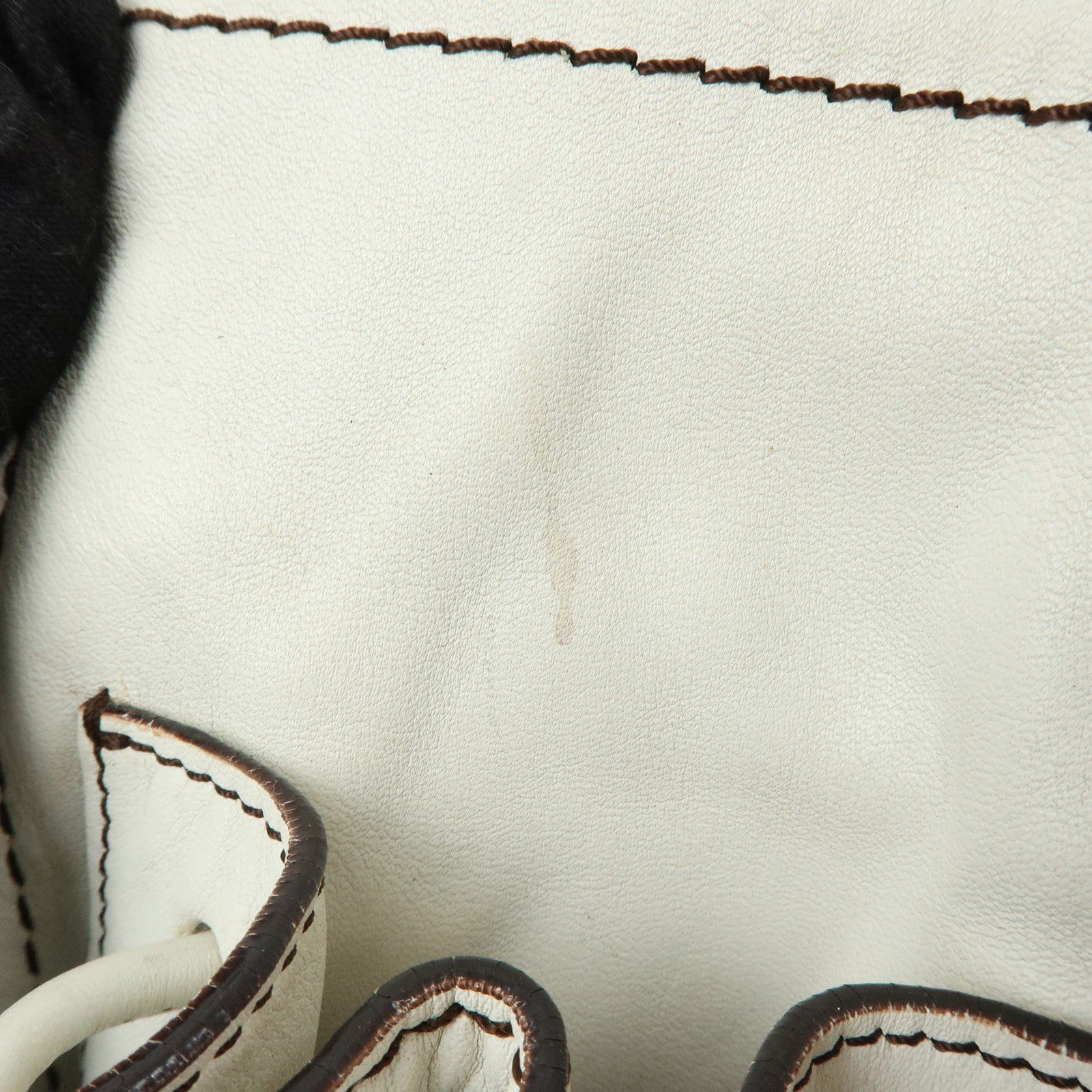 LOEWE Anagram Shopper Tote Leather Tote Bag Shoulder Bag White