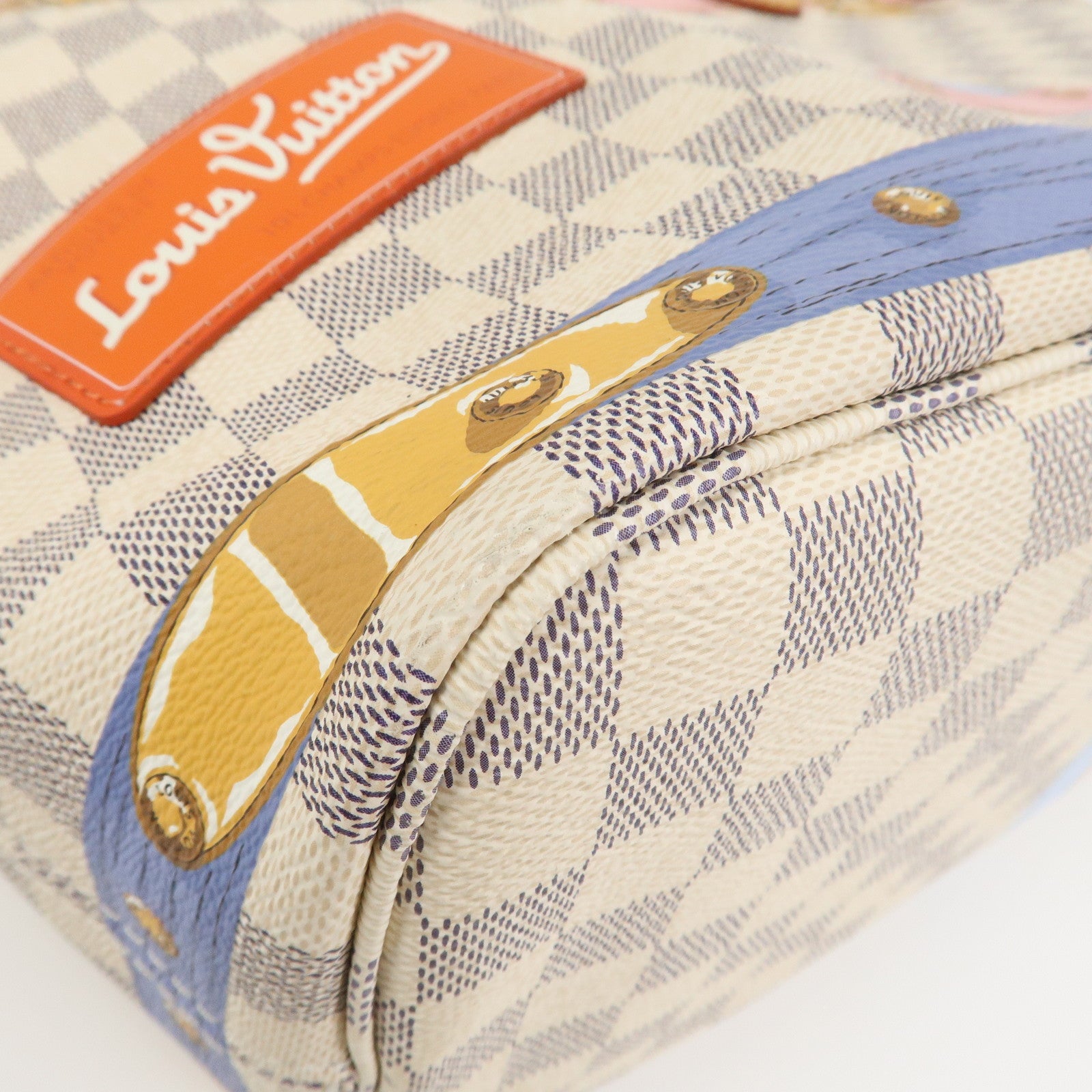 Louis Vuitton Damier Azur Neverfull MM Summer Trunk Tote Bag N41065