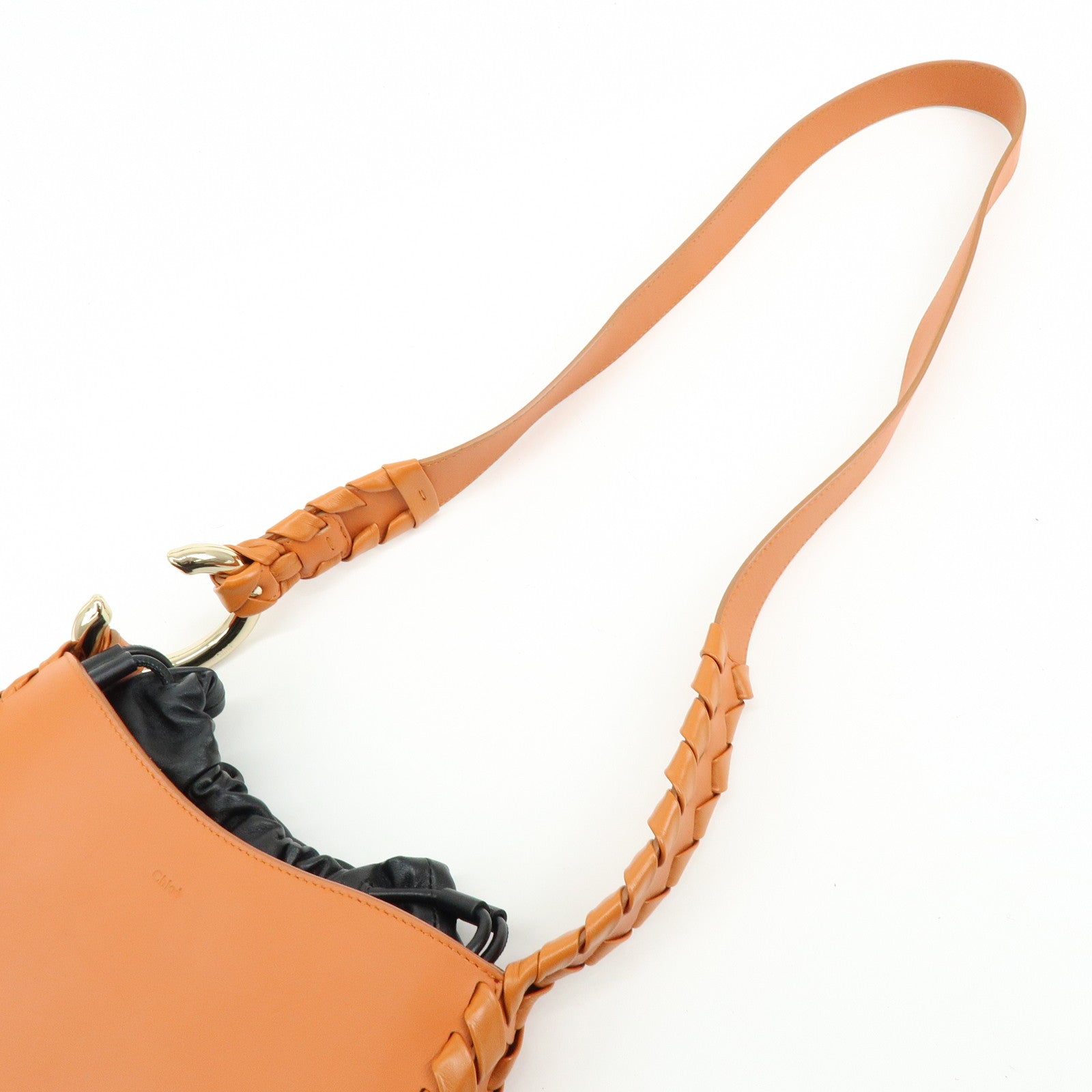 Chloe Mate Leather Shoulder Bag Crossbody Bag Orange