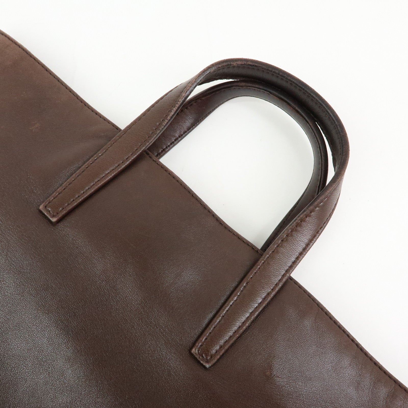 LOEWE Nappa Leather Tote Bag Hand Bag Brown