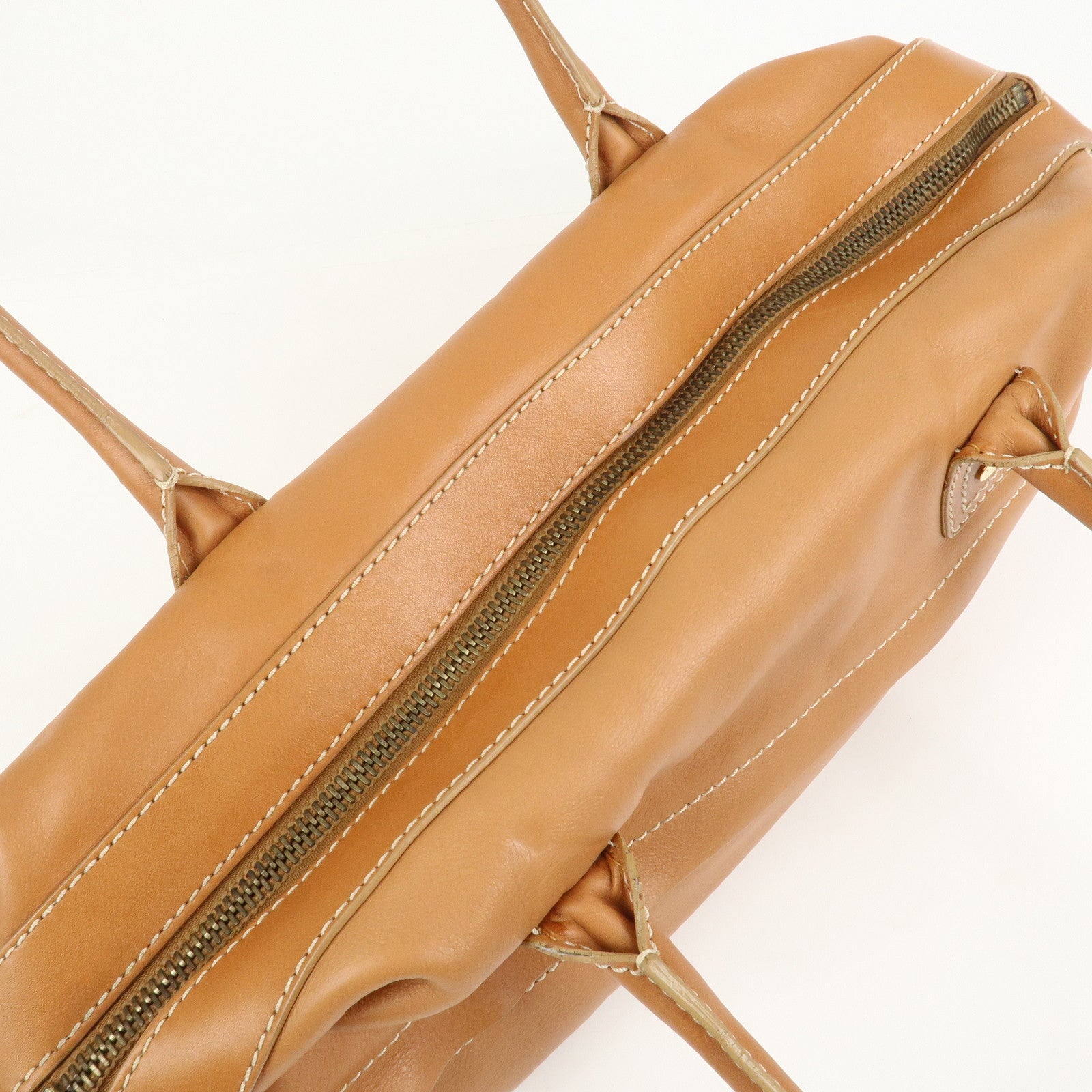 CELINE Macadam Leather Shoulder Bag Hand Bag Brown