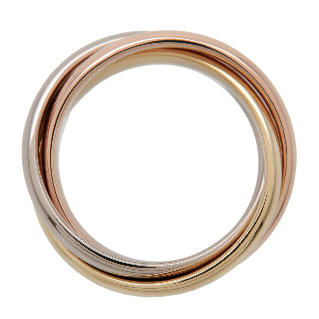 Cartier Trinity Ring K18 750YG/WG/PG Gold #52 US6 EU52 HK13