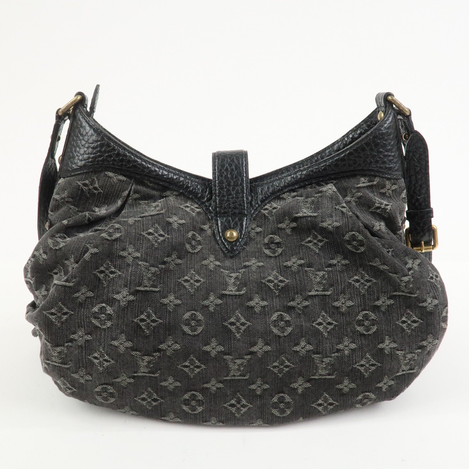 Louis Vuitton Monogram Denim Slightly Shoulder Bag Noir M95835