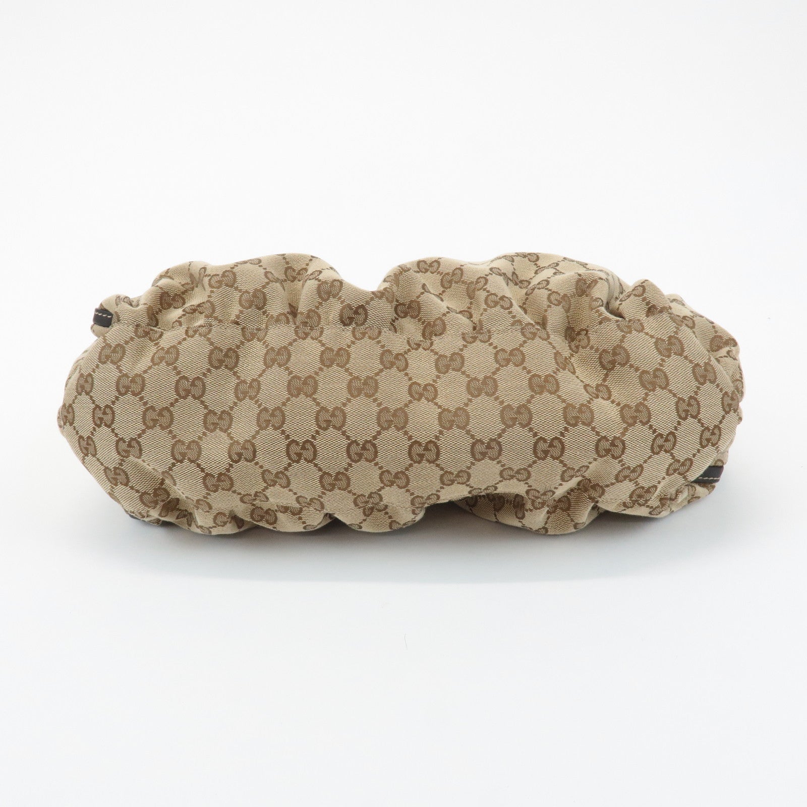 GUCCI Abbey GG Canvas Leather Shoulder Bag Hand Bag Beige Brown 189833 Used