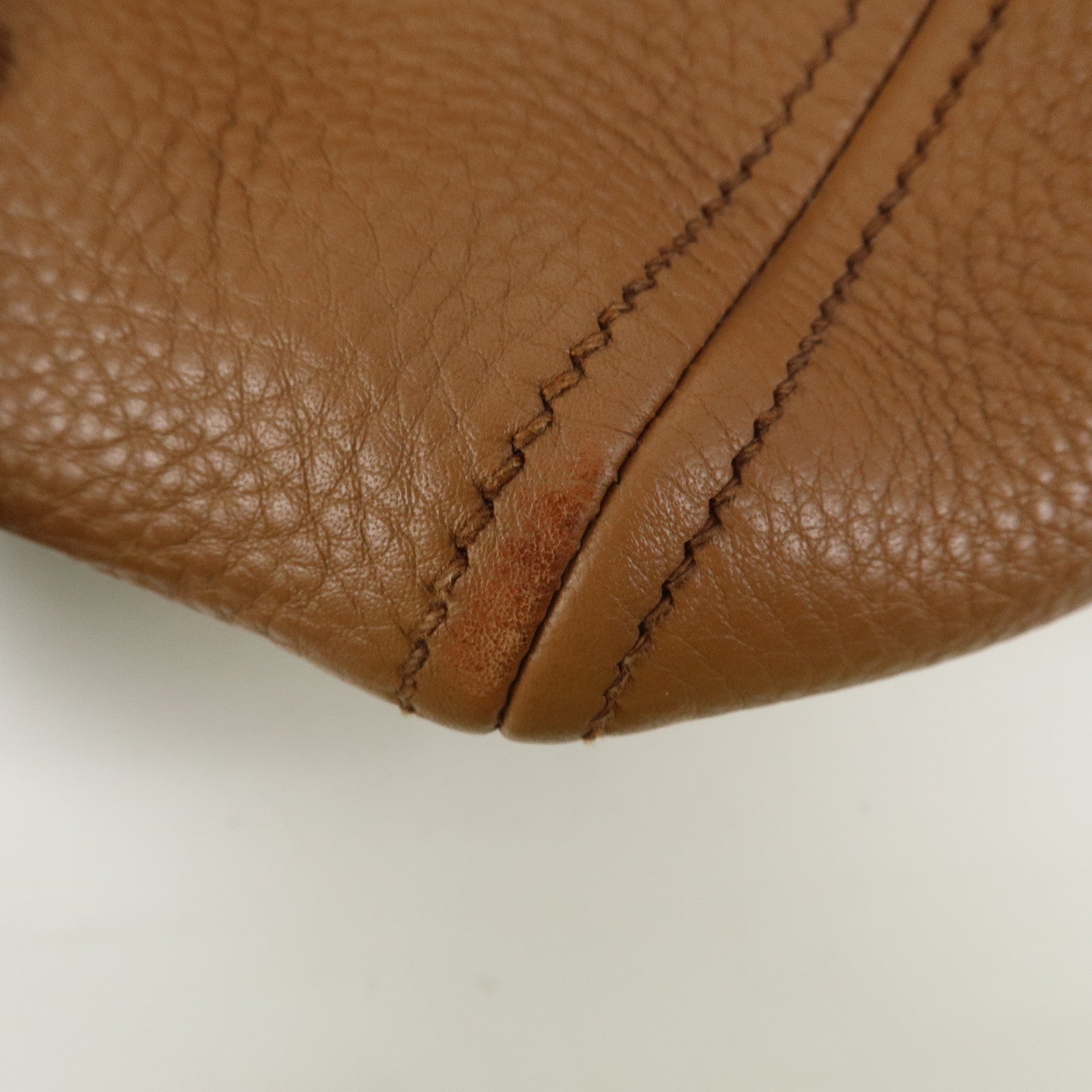 PRADA Logo VIT.DAINO Calf Leather 2Way Tote Bag Brown 1BA866 Used