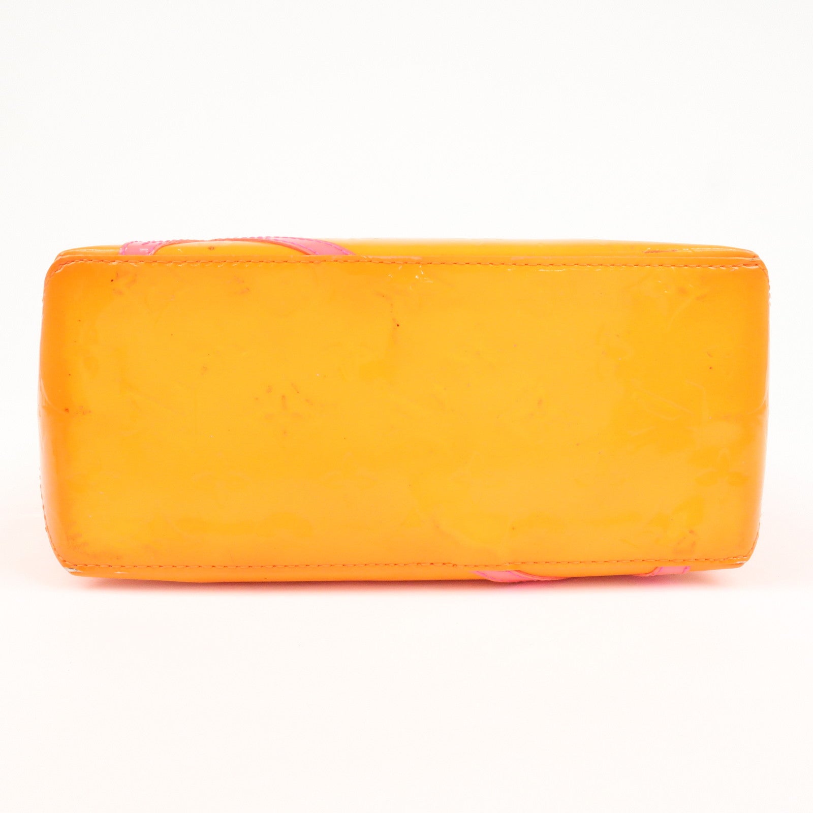 Louis Vuitton Monogram Vernis Leather Lead PM Hand Bag Orange