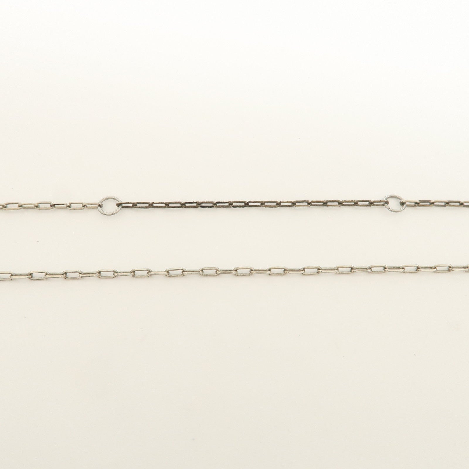 Louis Vuitton Monogram Canvas Metal Necklace Brown Silver M00041
