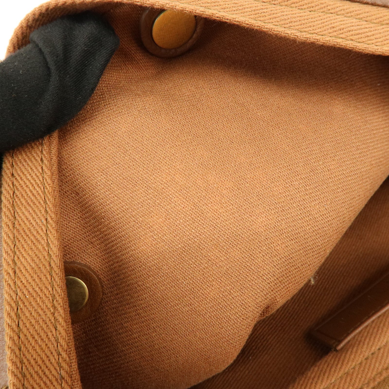 SAINT LAURENT PARIS Muse Two Leather Canvas 2WAY Bag Brown 229680