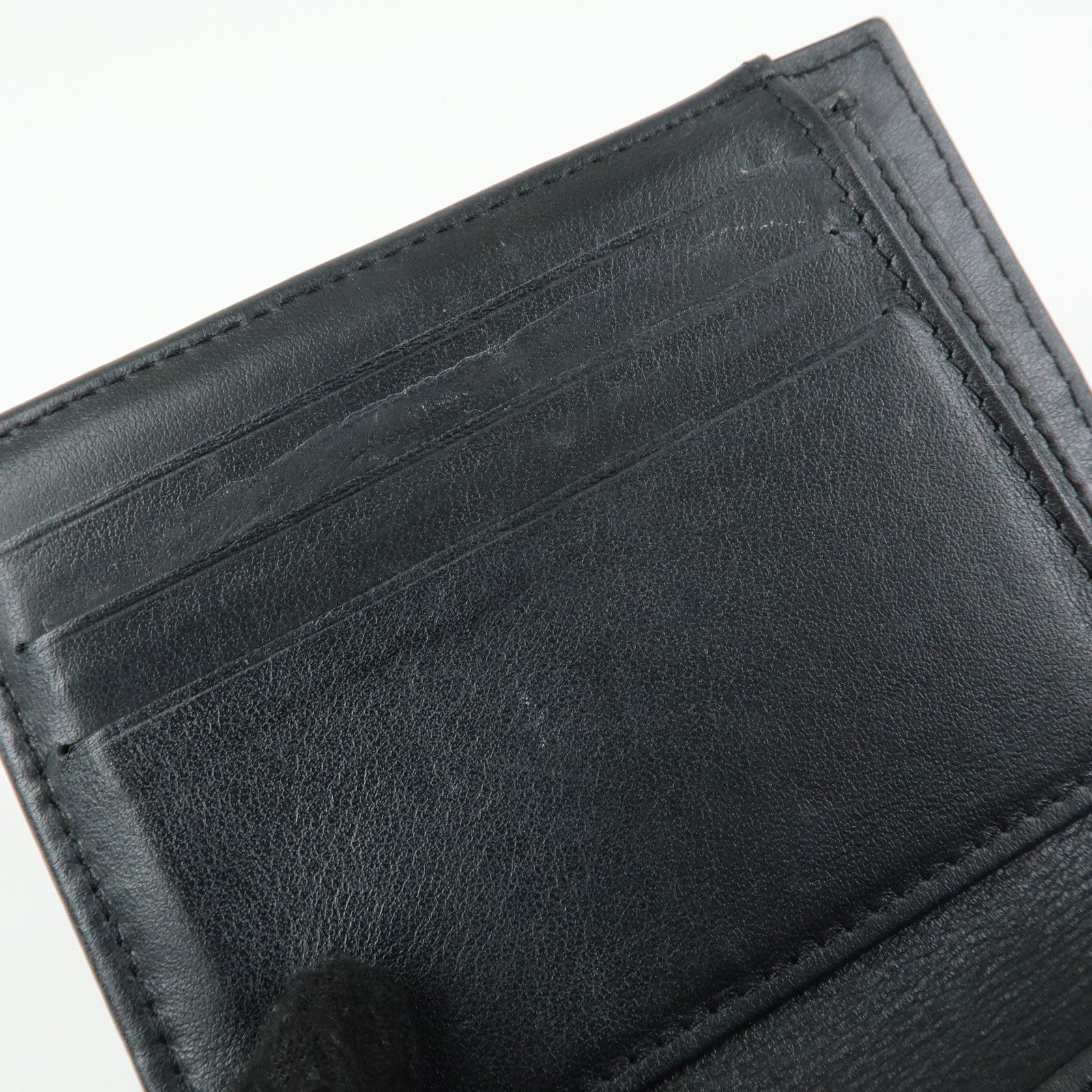 CHANEL BOY CHANEL Matelasse Caviarskin Compact Wallet Black A80734