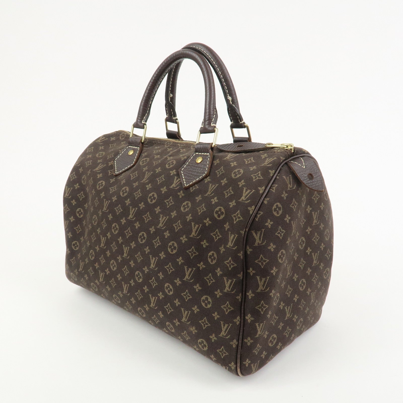 Louis Vuitton Monogram Mini Lin Speedy 30 Boston Bag Ebene M95224