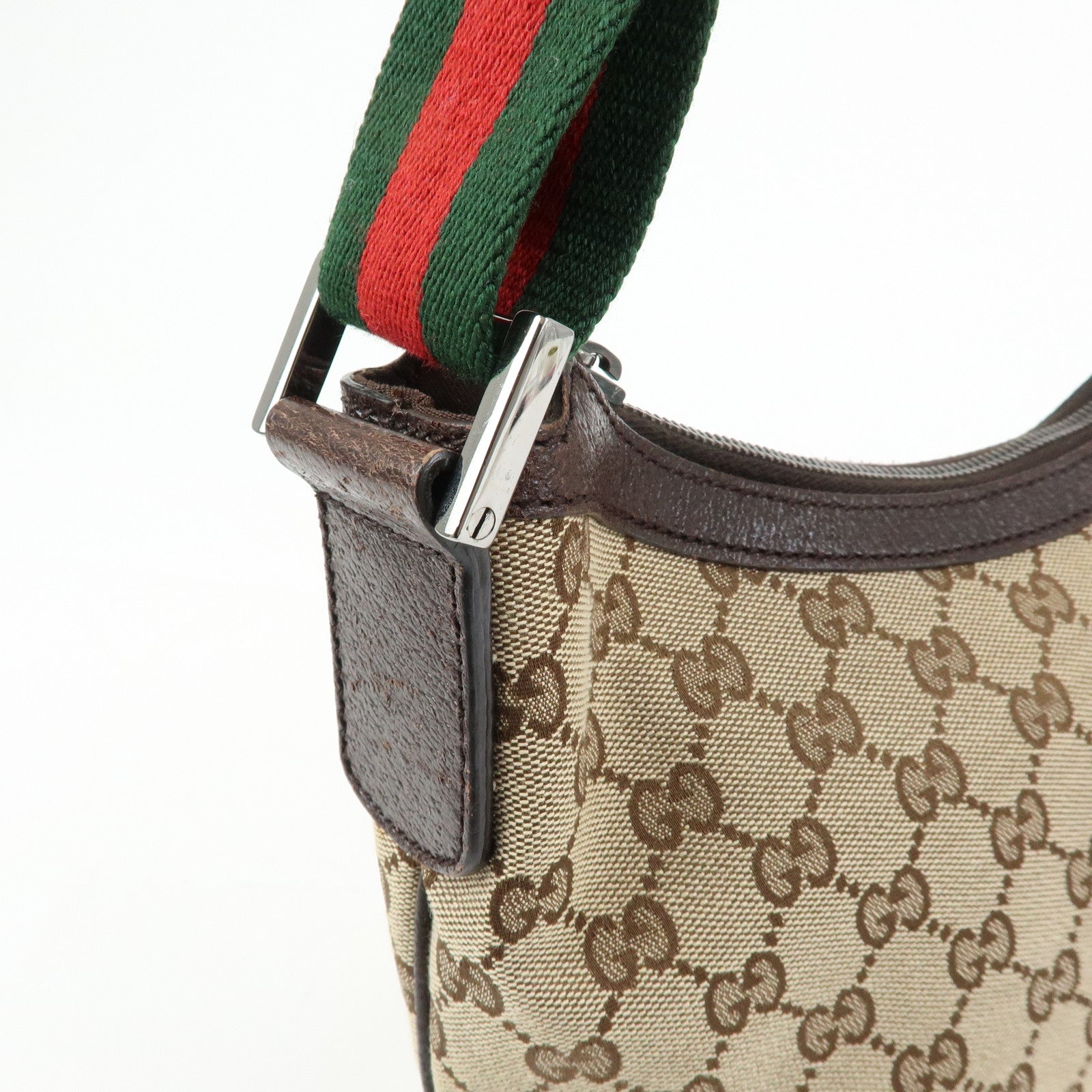 GUCCI Sherry GG Canvas Shoulder Crossbody Bag Beige Brown 181092