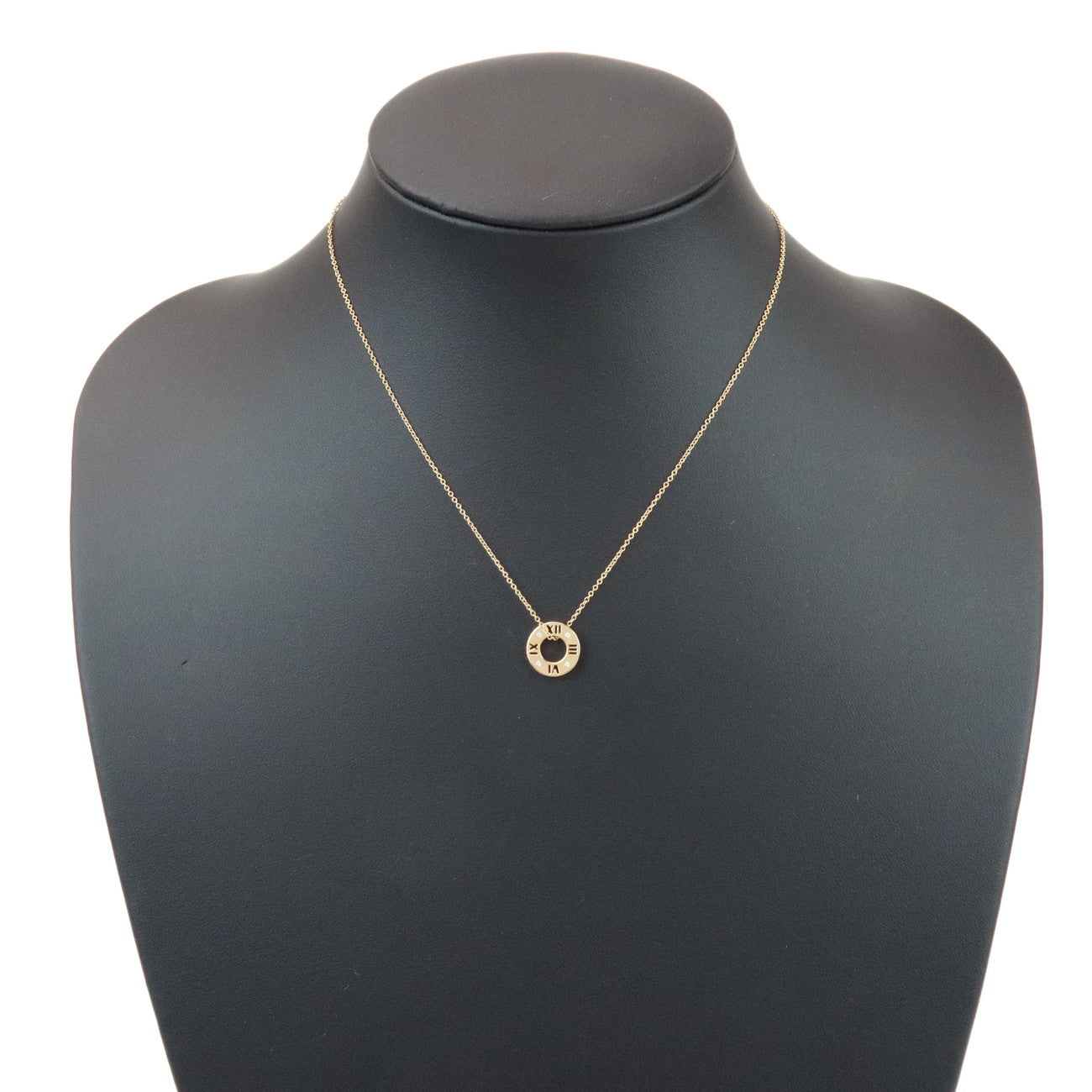 Tiffany & Co Atlas 4P Diamond Necklace K18 750PG Rose Gold