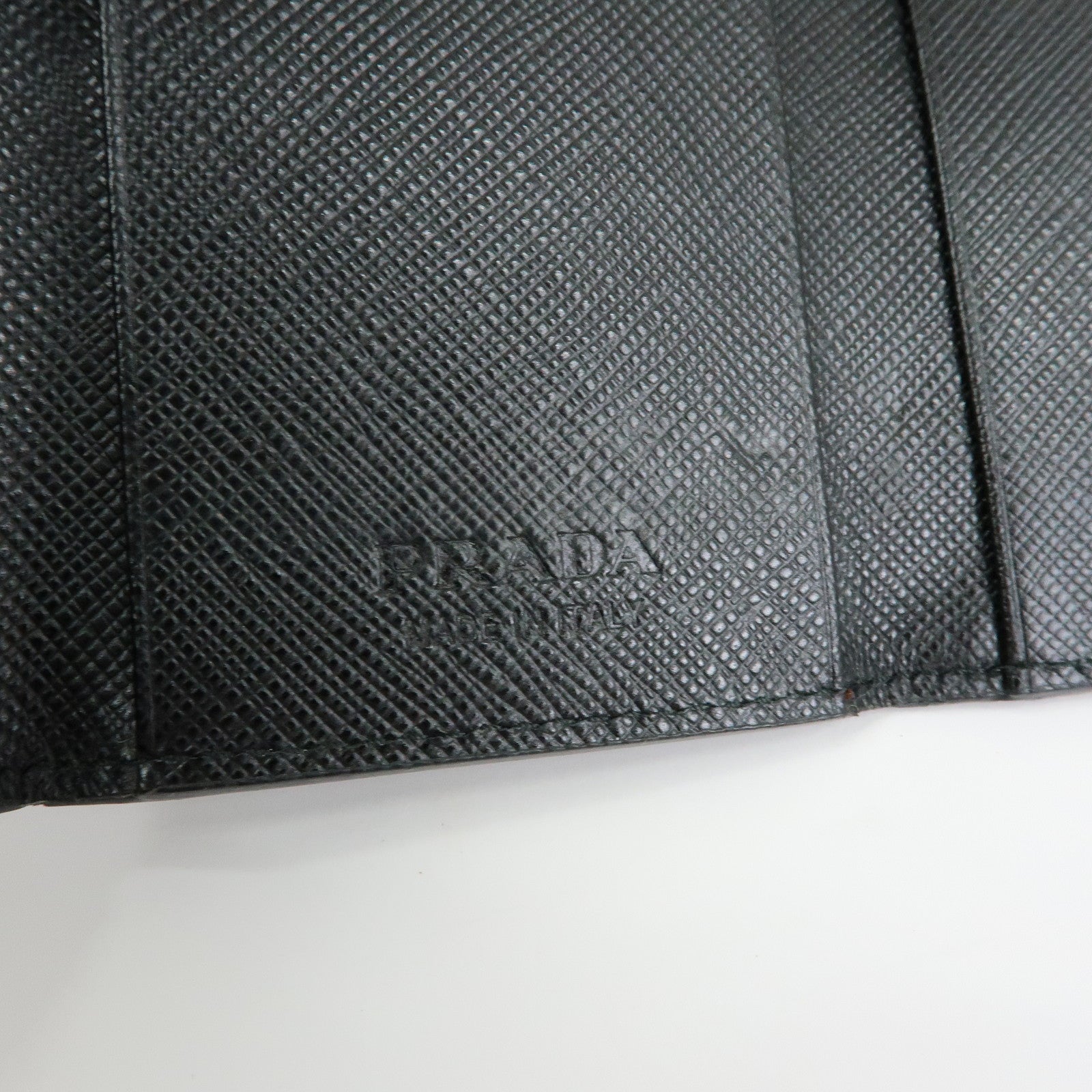 PRADA Saffiano Leather 6 Ring Key Case Key Holder Black 2PG222