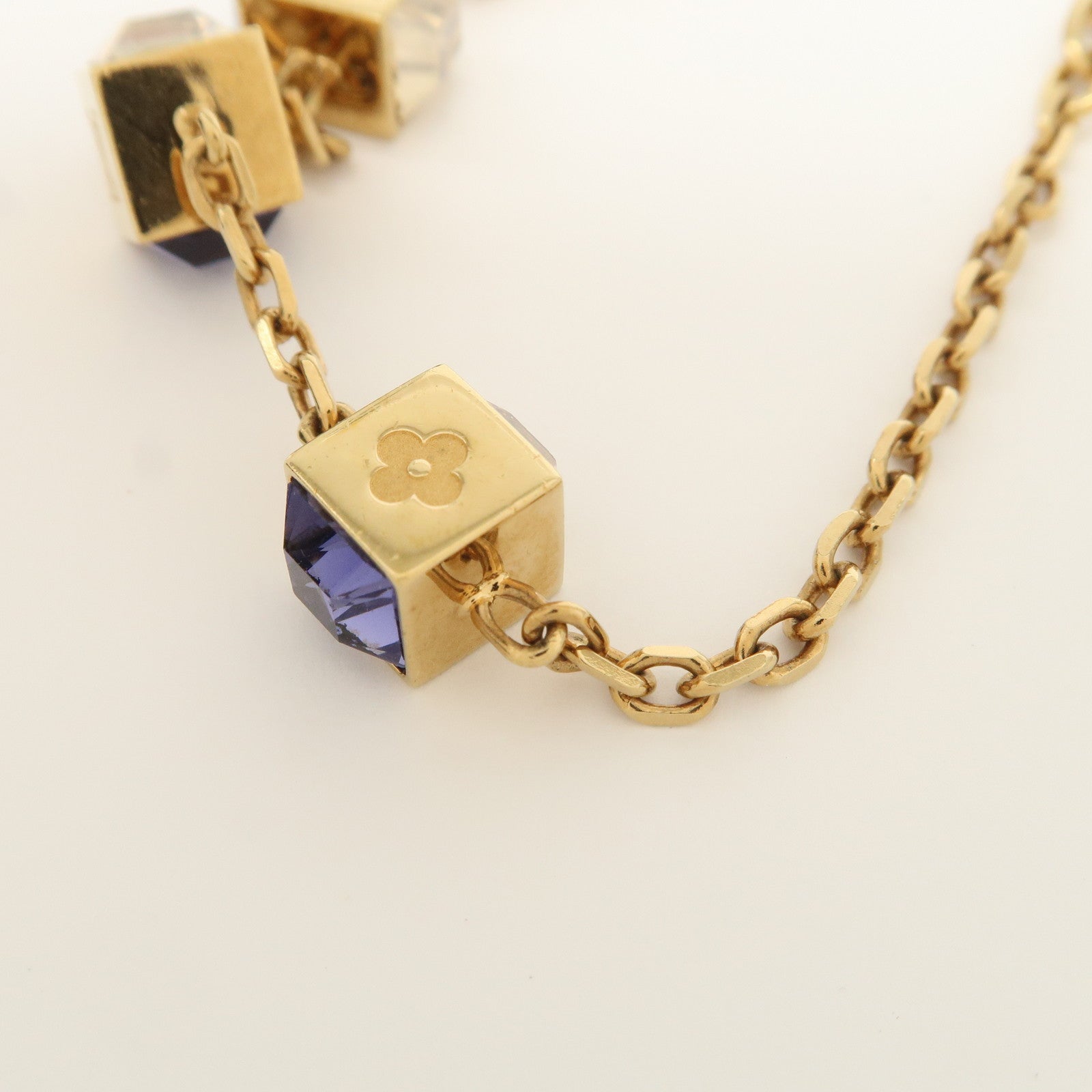 Louis Vuitton Monogram Bracelet Gamble Metal Bracelt Gold M65209