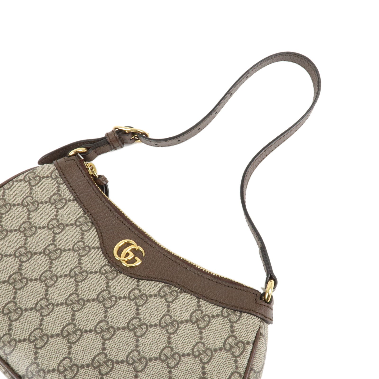 GUCCI Ophidia GG Supreme Leather Shoulder Bag Beige Brown 135145 Used