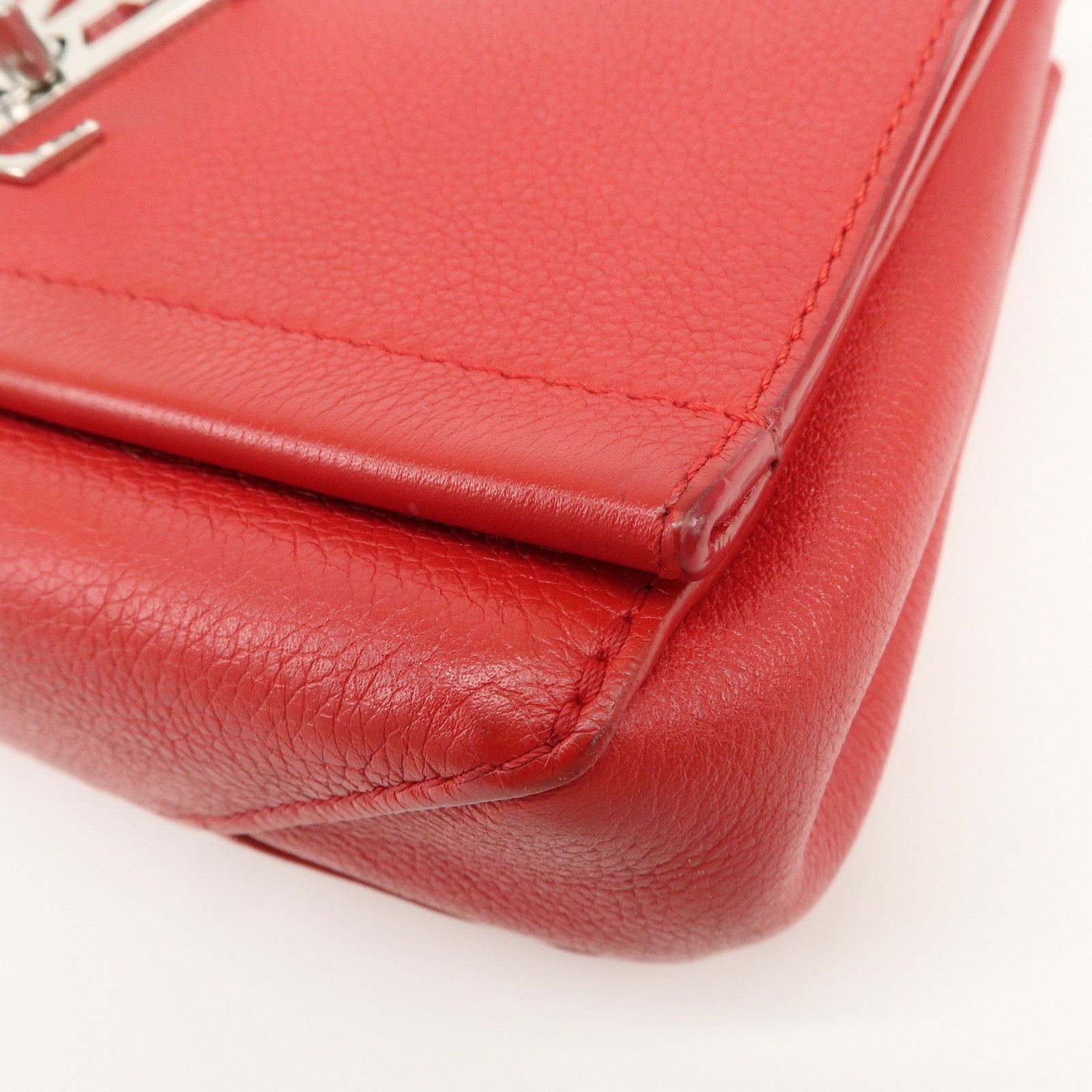 Louis Vuitton Calf Leather My Lockme BB 2Way Hand Bag Ruby M51419