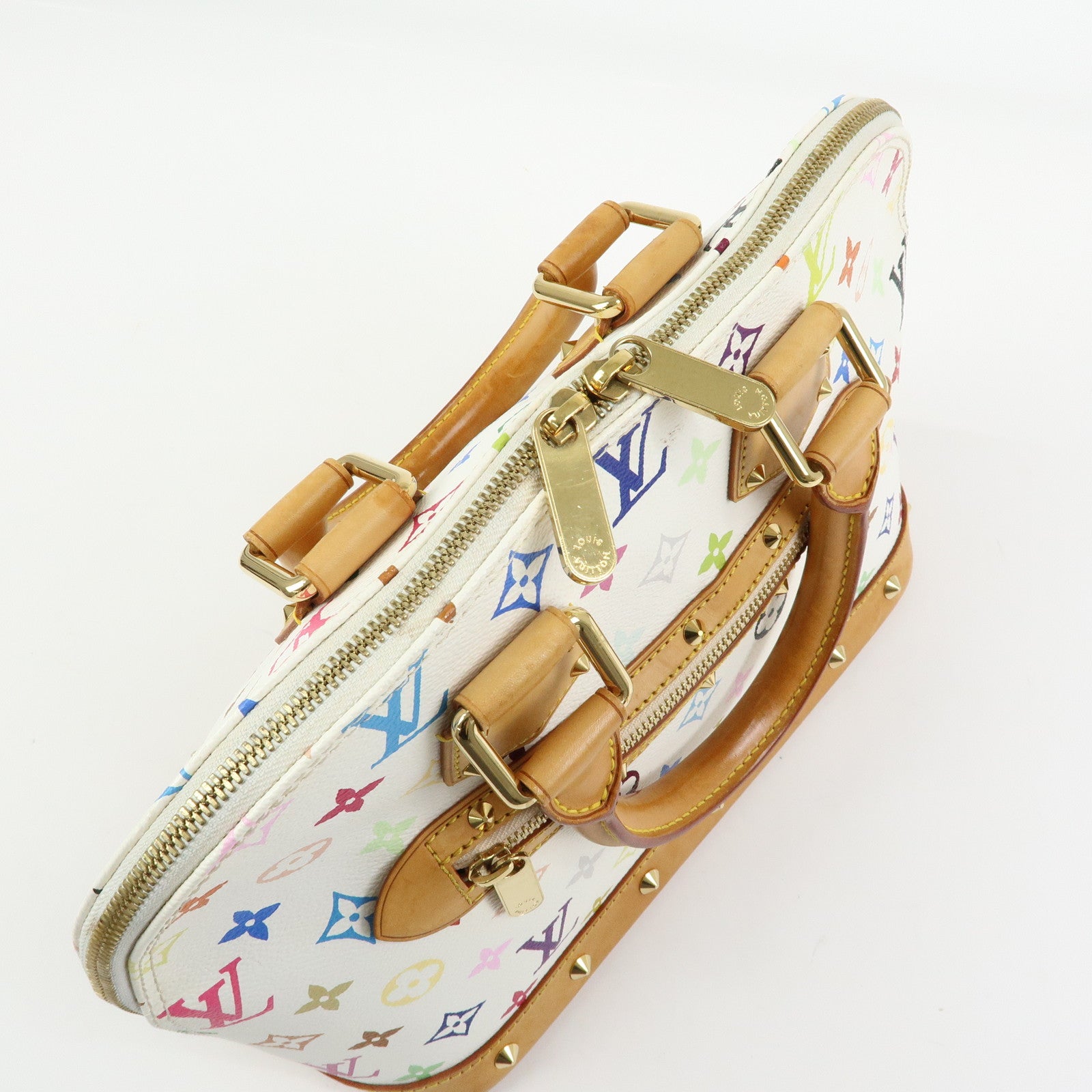 Louis Vuitton Monogram Multicolor Alma PM Hand Bag Blanc M92647