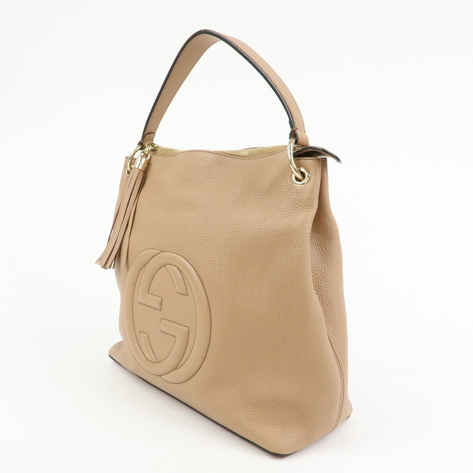 GUCCI SOHO 2Way Bag Hand Bag Shoulder Bag Beige 536194