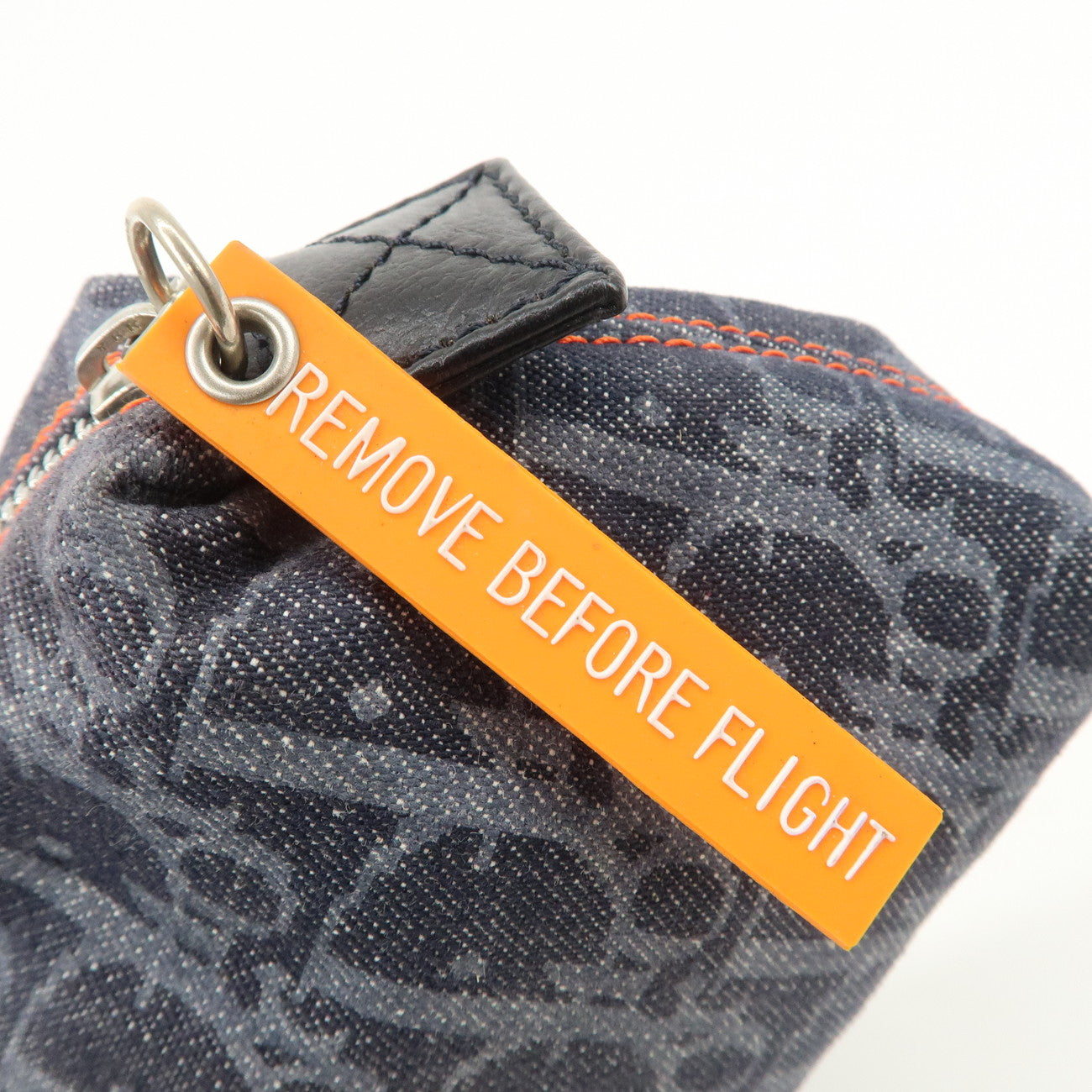 Christian Dior Trotter Flight Line Denim Pouch Cosmetic Pouch