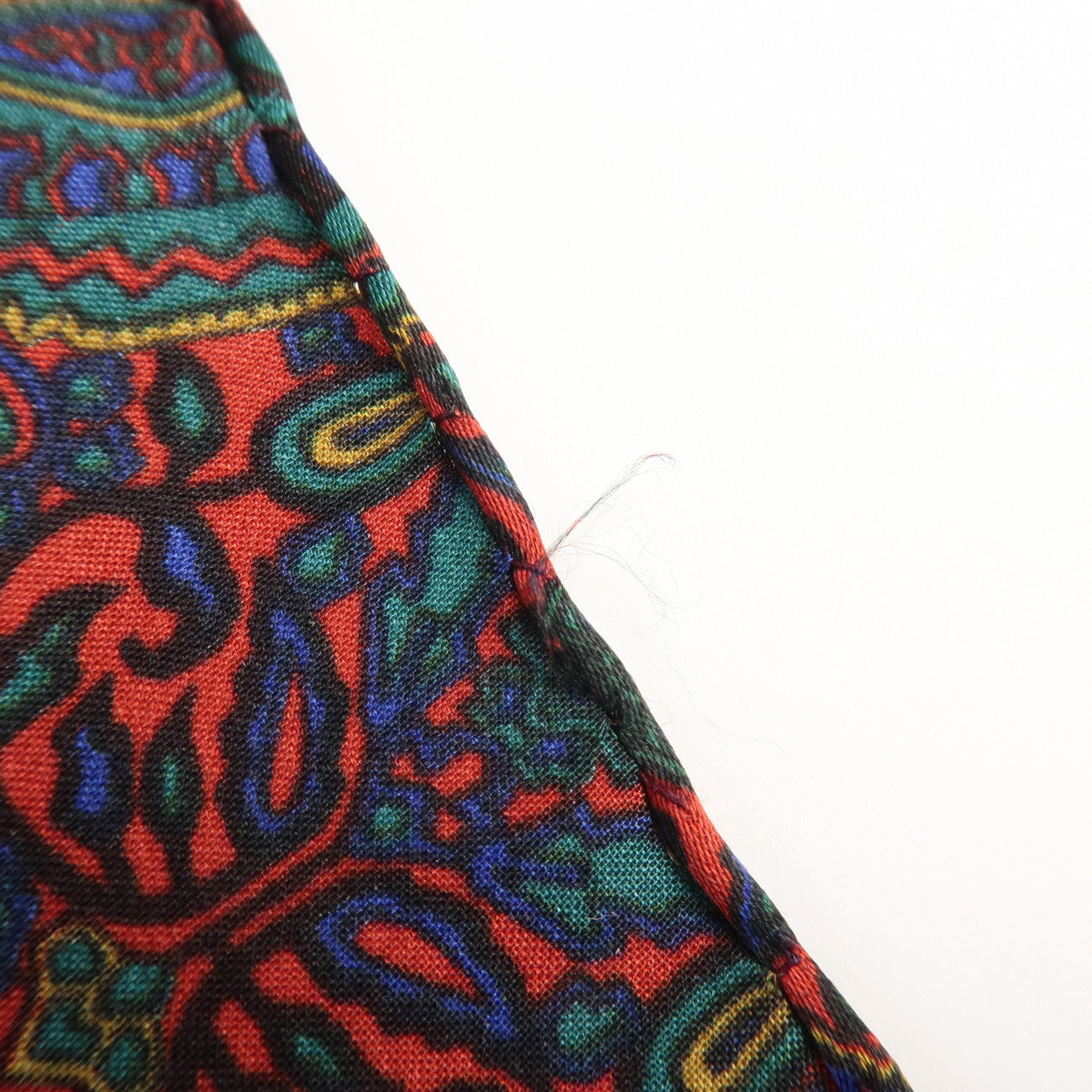 CHANEL Silk 100% Scarf Gripoix Print Red Multi Color Used