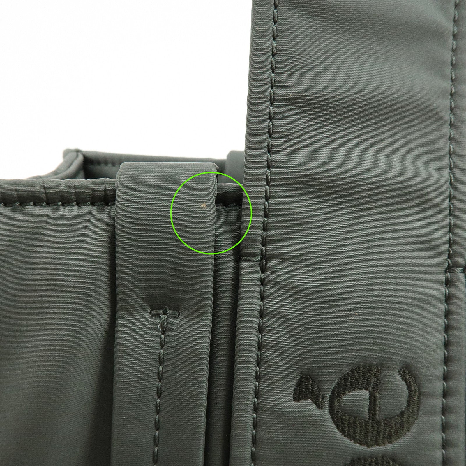 Chloe Woody Nylon Tote Bag Shoulder Bag Gray