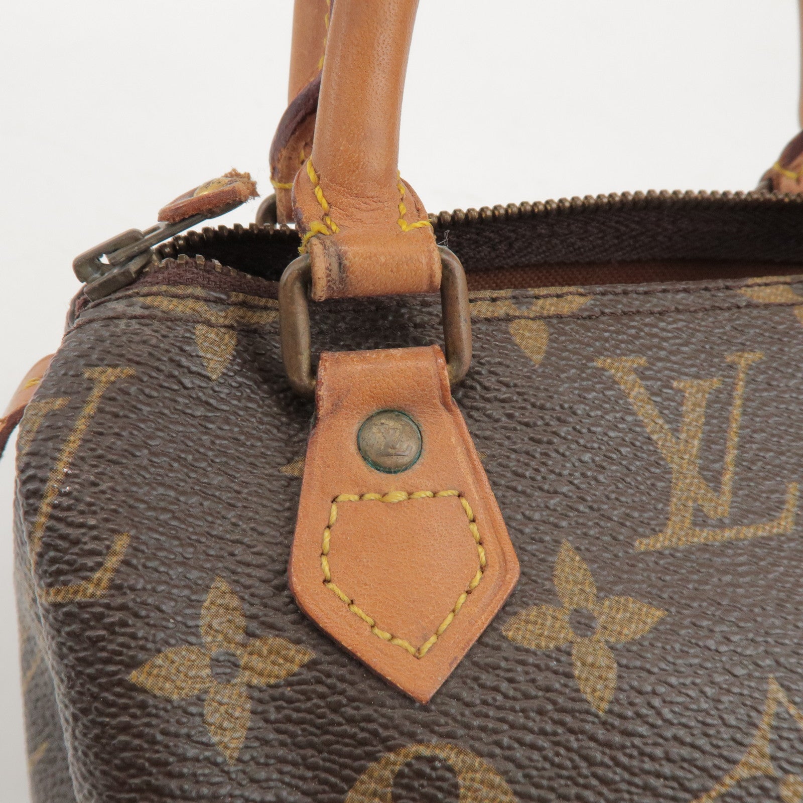 Louis Vuitton Monogram Mini Speedy Hand Bag Brown M41534