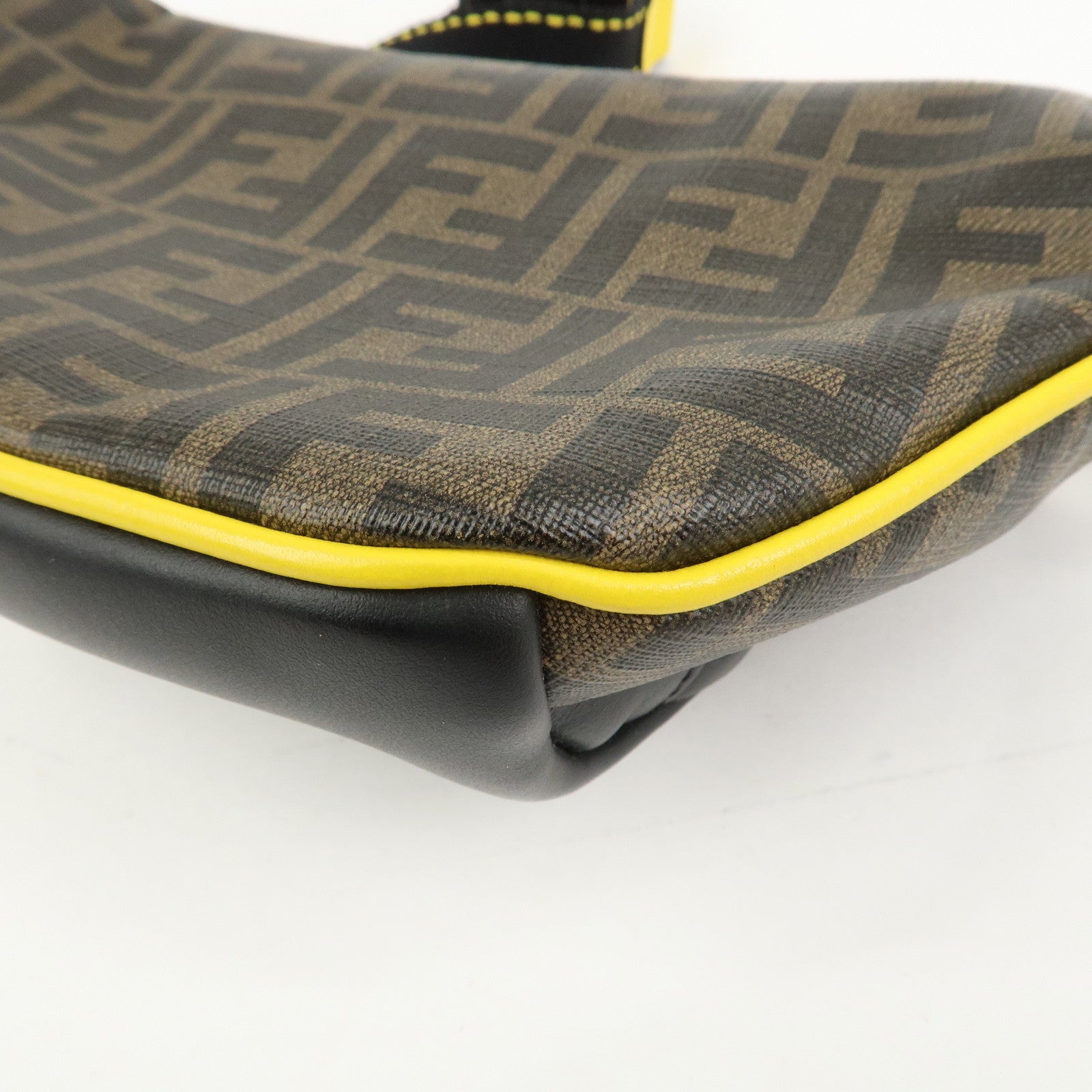 FENDI Zucca Seleria Logo PVC Leather Waist Bag Body Bag 7VA446