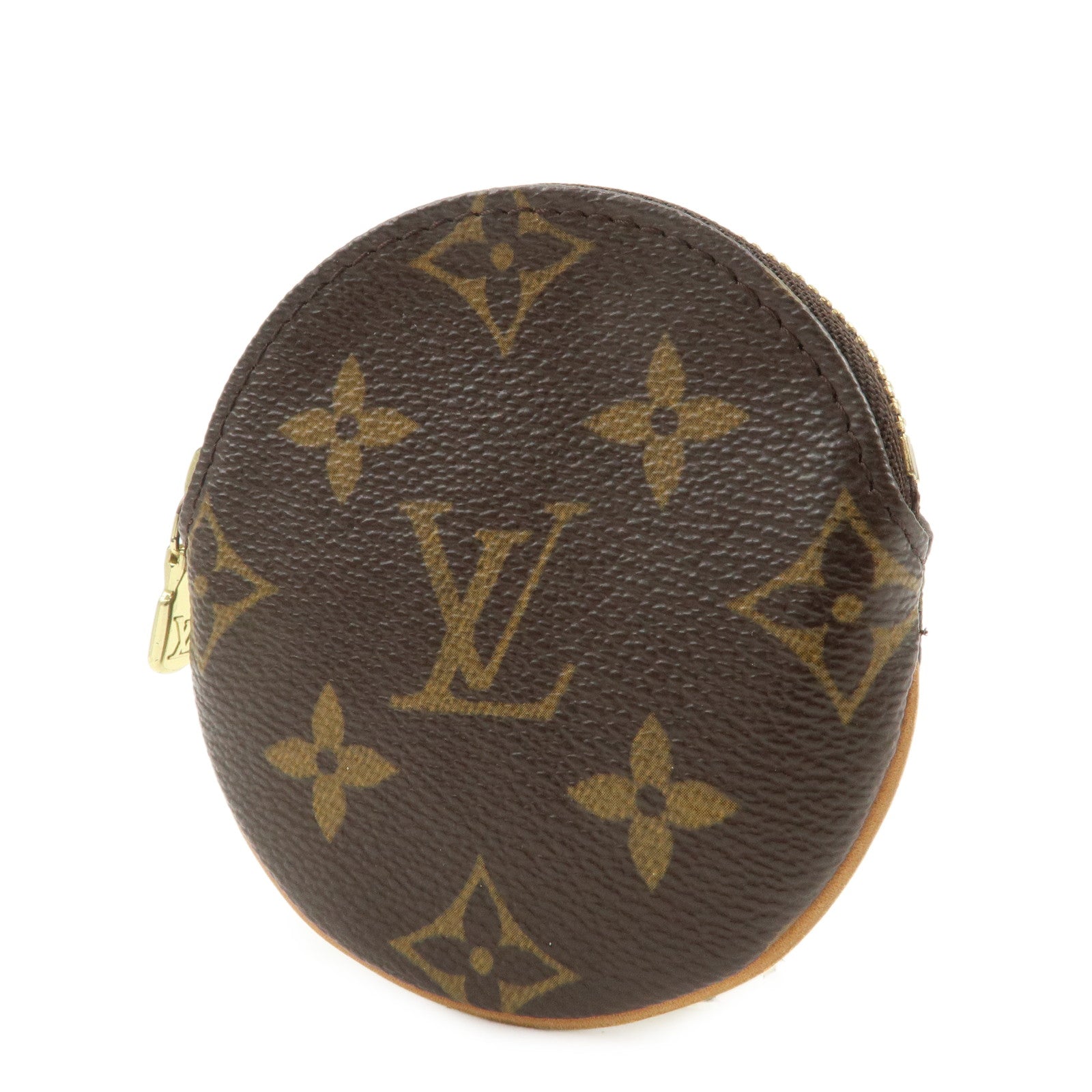 Louis Vuitton Monogram Porte Monnaie Rond Coin Case Brown M61926