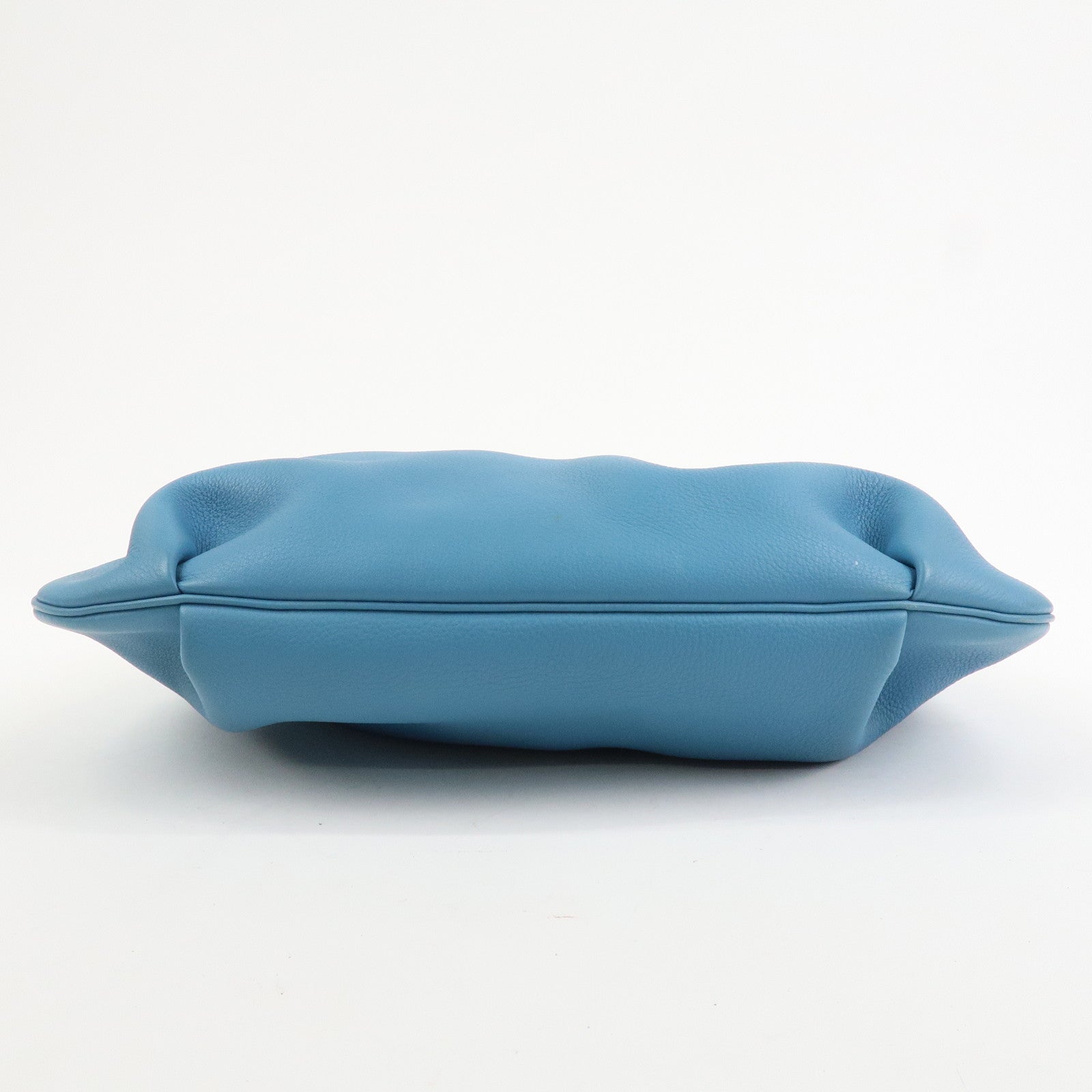 HERMES Leather Rodeo Du Shoulder Bag H Logo Light Blue